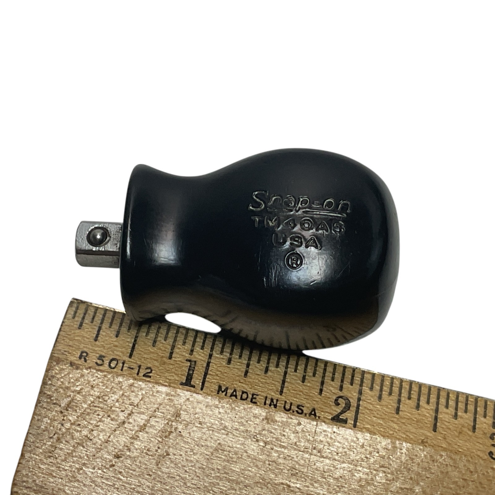 Snap-On TM40AS 1/4″ Drive Stubby Black Hard Handle Socket Driver USA Mechanic