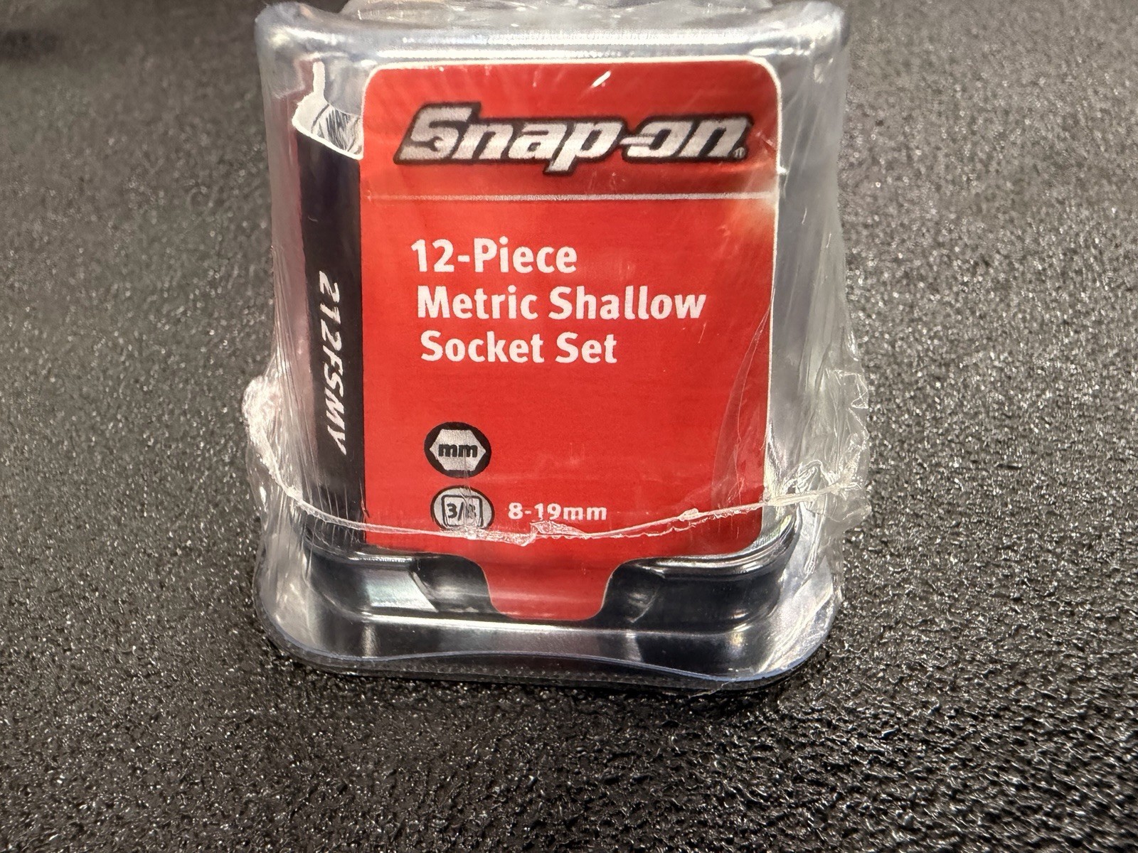 NEW Snap on 212FSMY 3/8″ drive 8 thru 19 mm 6-point Semi Deep Socket Set NEW
