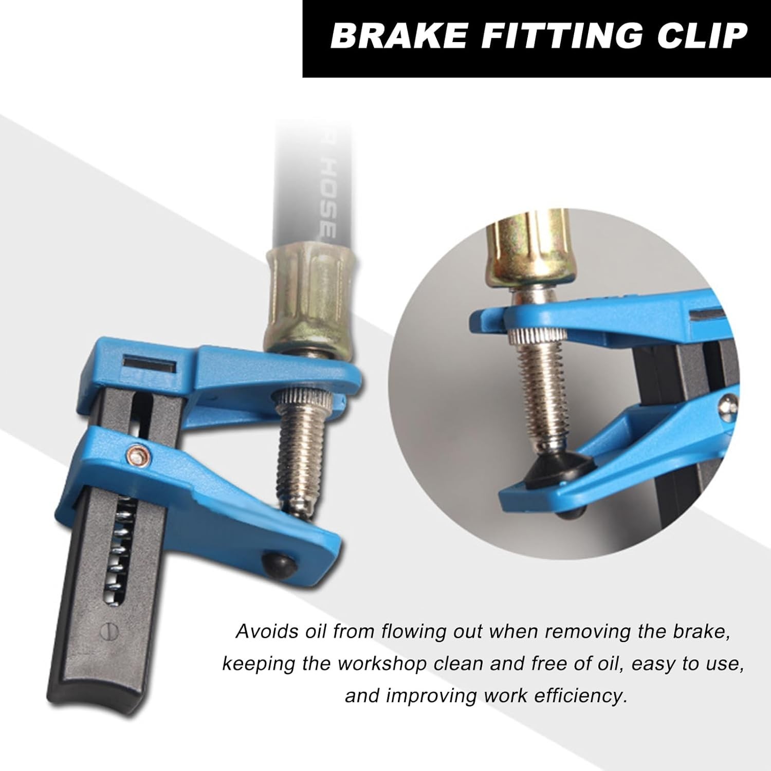 Car Brake Nozzle Clamp Kit Leakproof Oil Pipe Plug Tool Banjo 3/8″ 5/16″ 1/2″