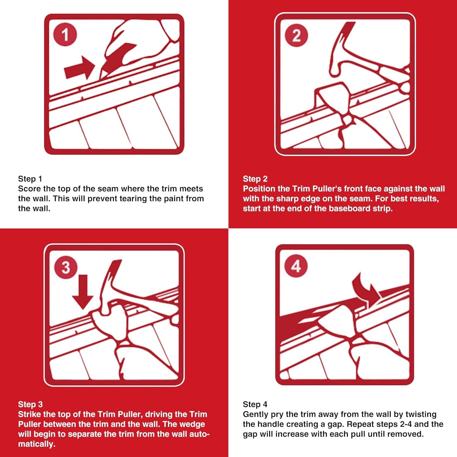 NEW Goldblatt Tile Removal Trim Puller for Commercial Work & Home Improvement