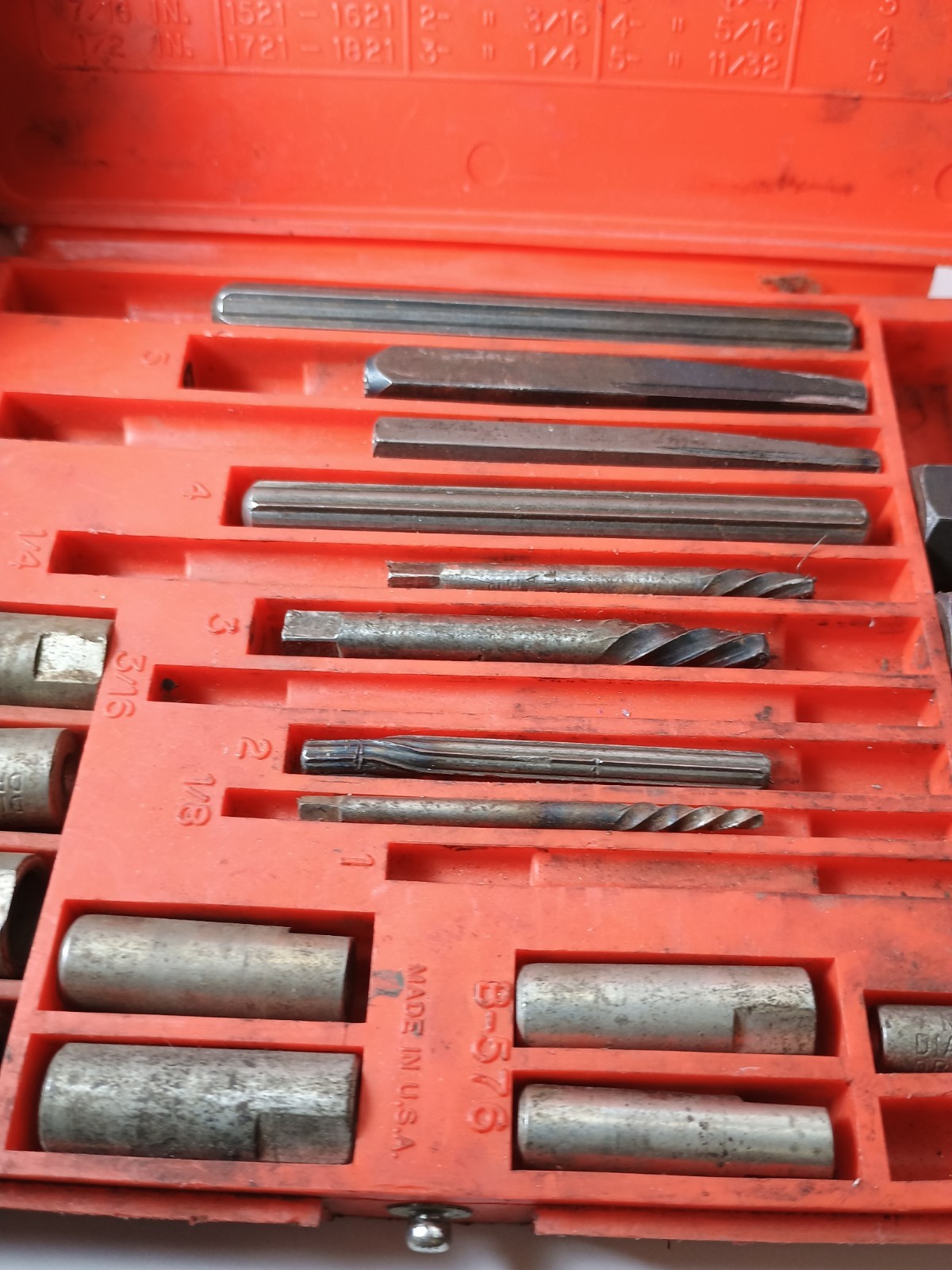 Blue Point By Snap-on Tools USA 1020 Screw Extractors Set Incomplete See Photos*