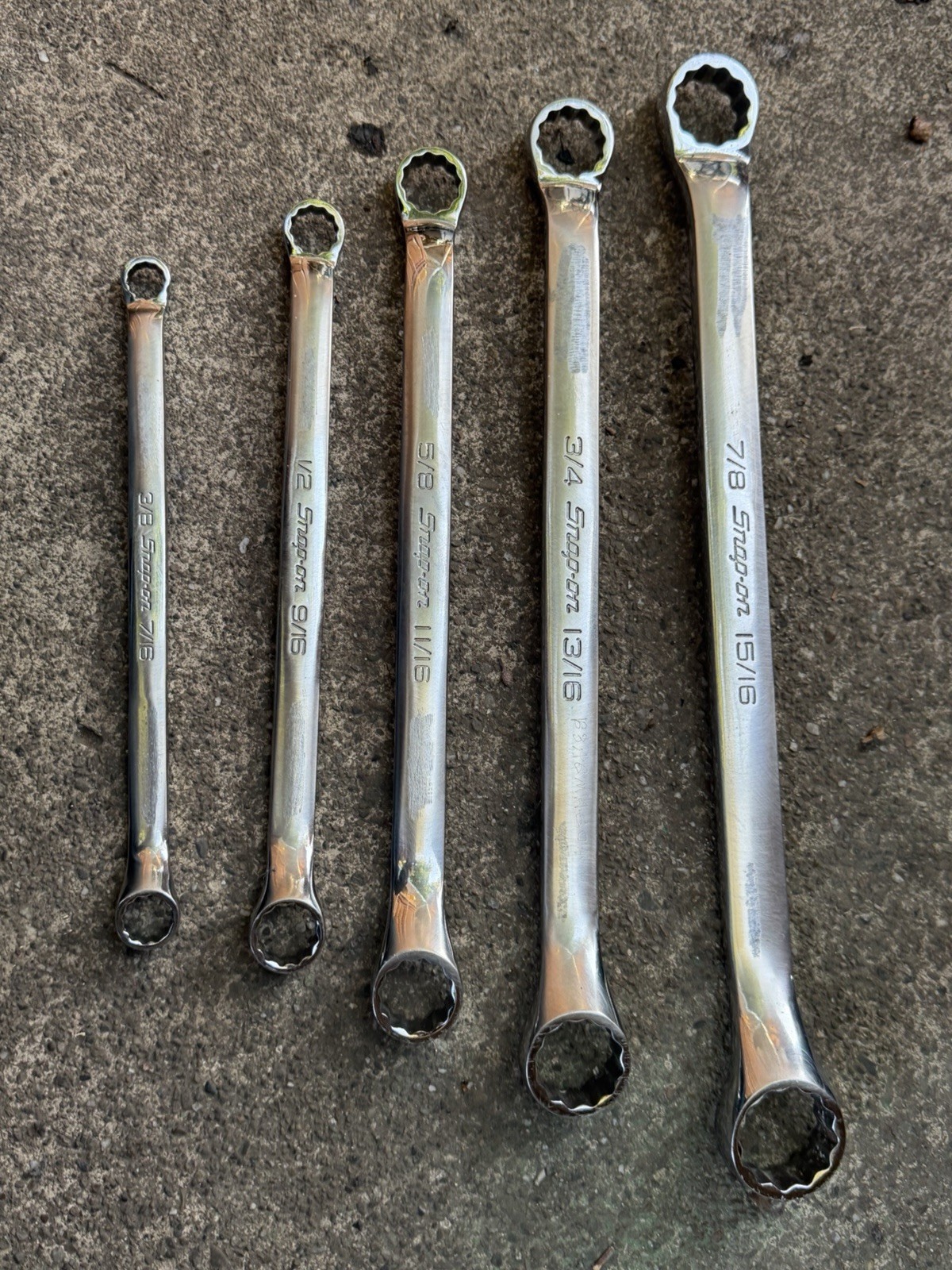 snap on XB2830A wrench set Of 5pc From 3/8”to 15/16”