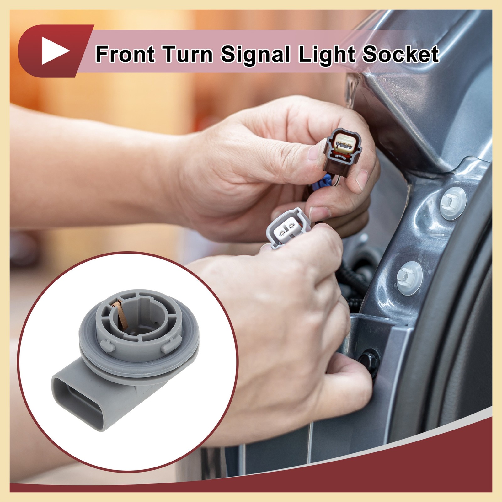 Front Turn Signal Light Socket for Kia Rio 06-11 1.6L No.92161-4D000