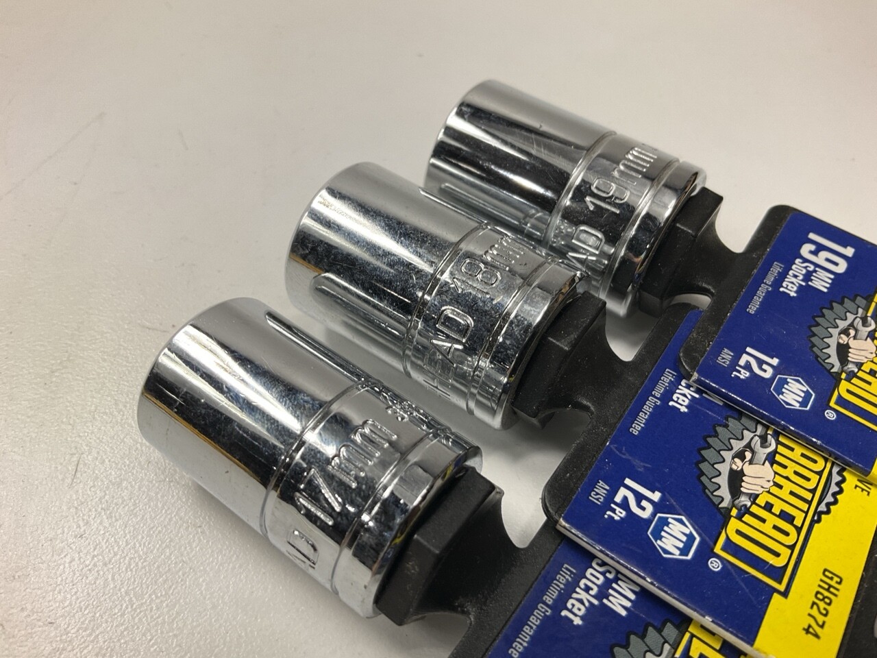 Gearhead 1/2″ Drive Sockets, 12 Point: 12MM, 13MM, 14MM, 15MM, 17MM, 18MM, 19MM
