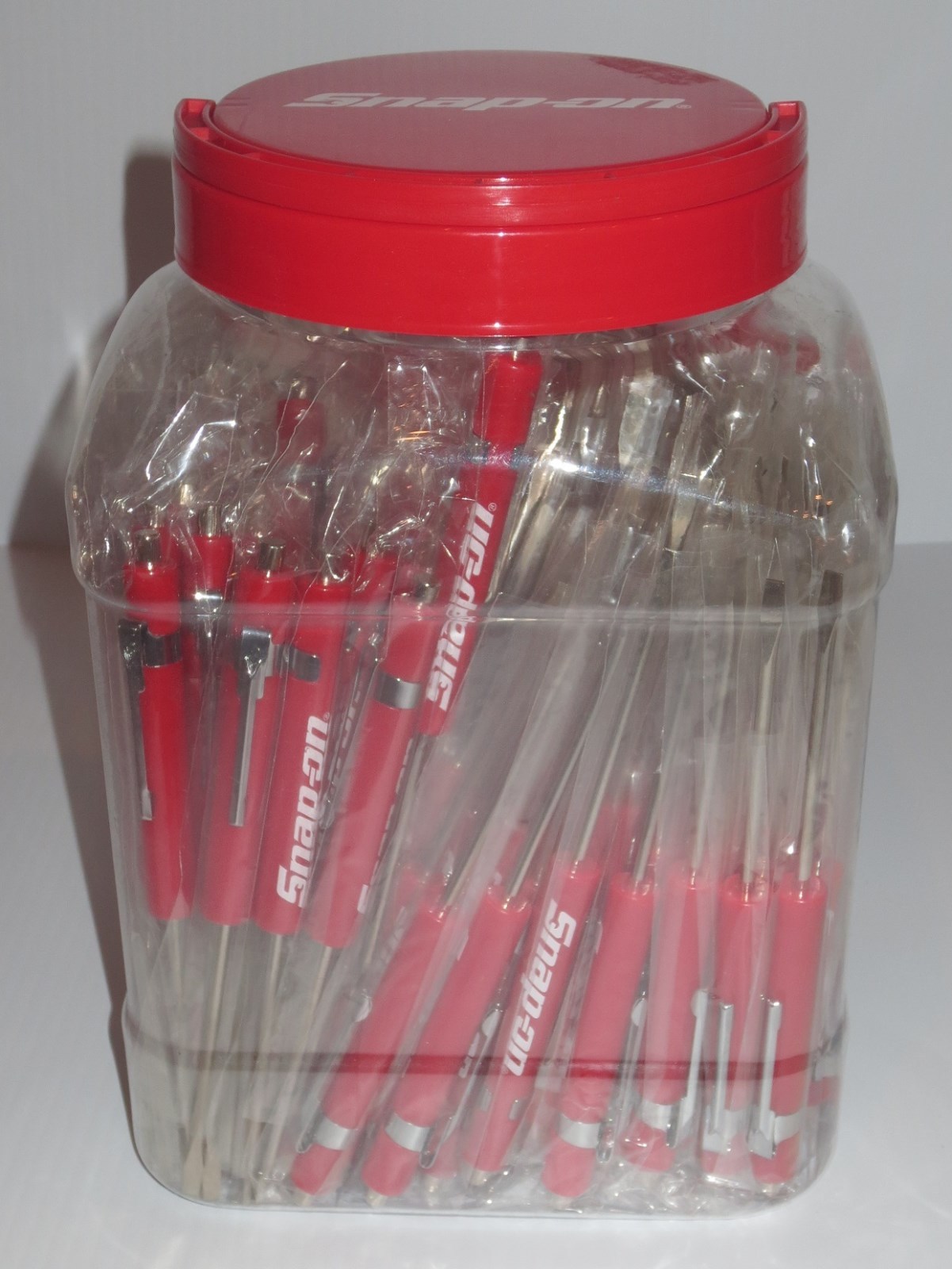 5 Snap on PROMO Screwdriver, Pocket, Flat Tip Screwdrivers, RED ~ Magnetic .NEW.