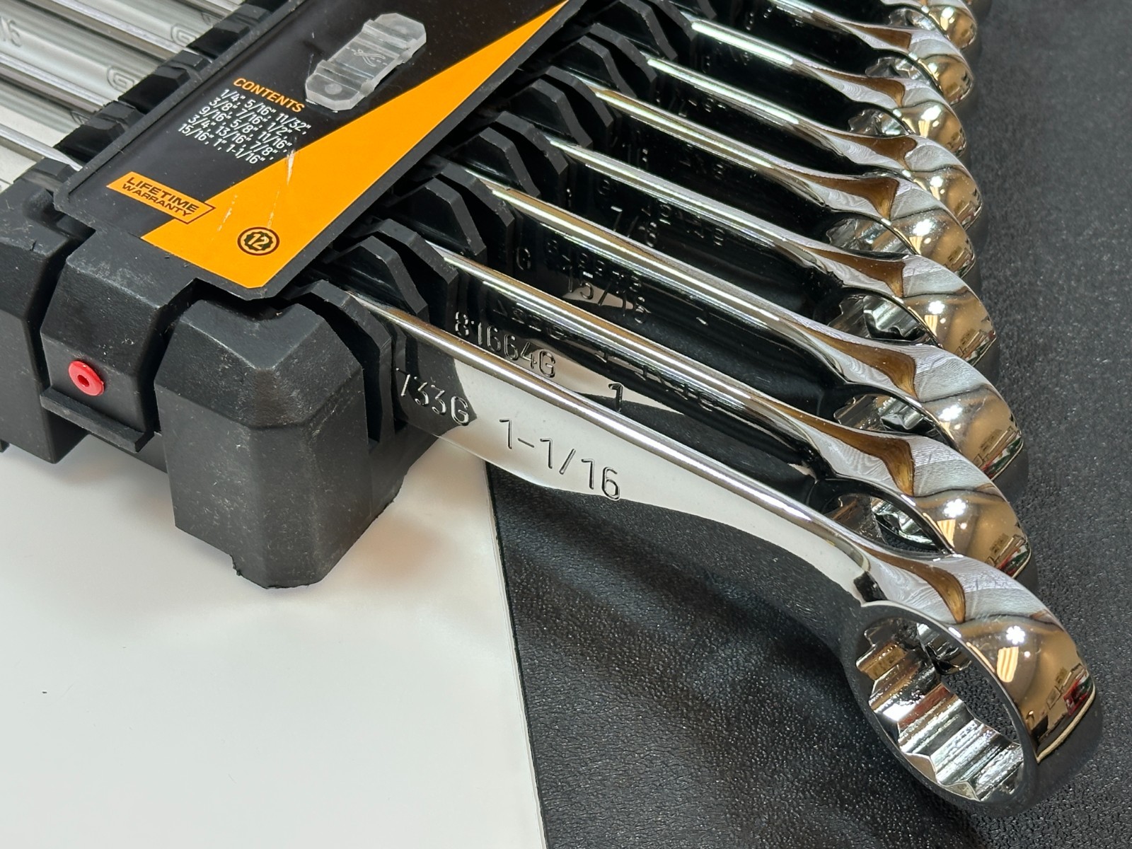 NEW GearWrench Tools 15pc SAE 1/4″-1-1/6” Full Polish NON RATCHETING Wrench Set
