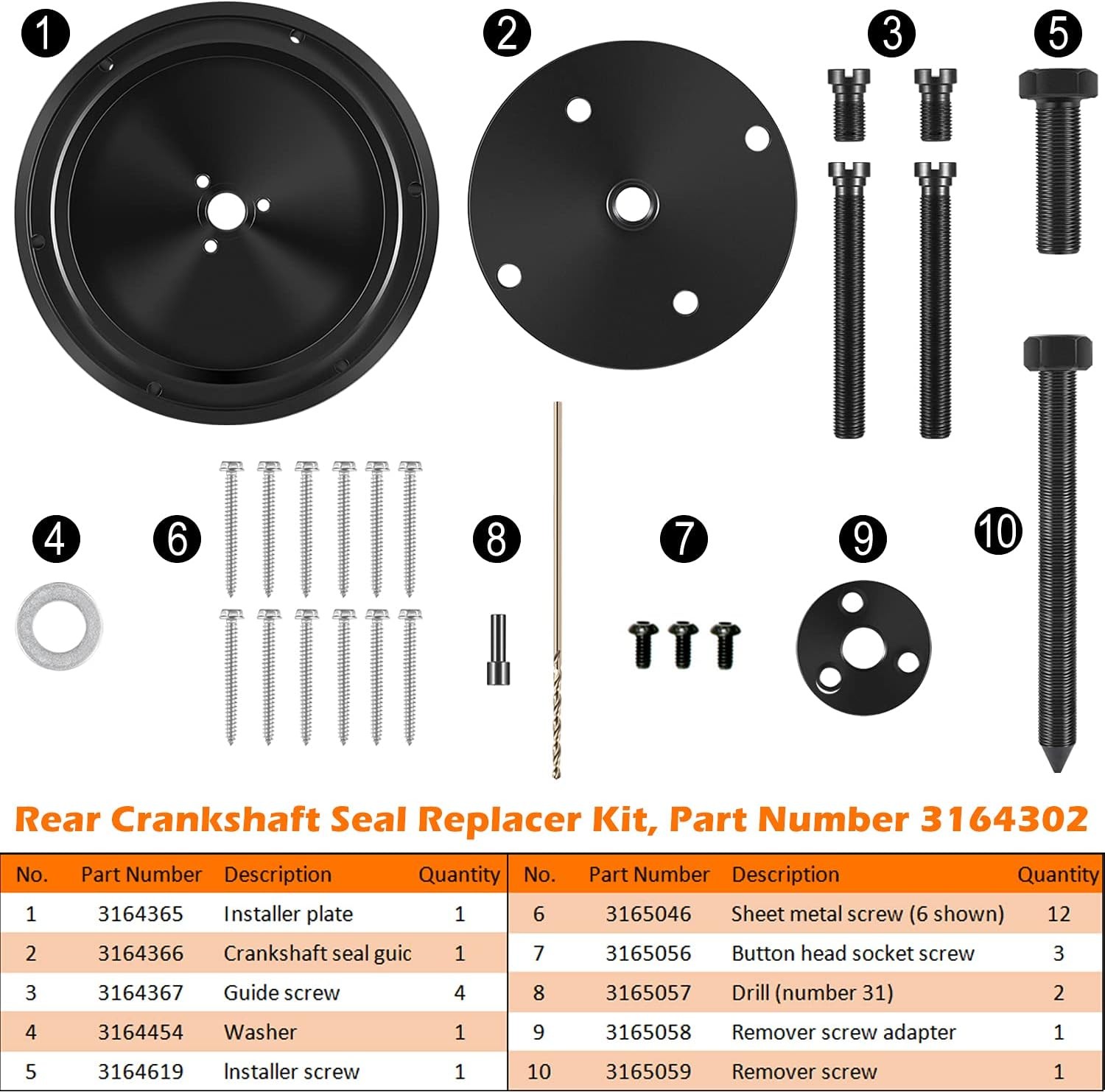 Rear Crankshaft Oil Seal Remove Install Tool ST-221 For Cummins L10 L10G M11 ISM