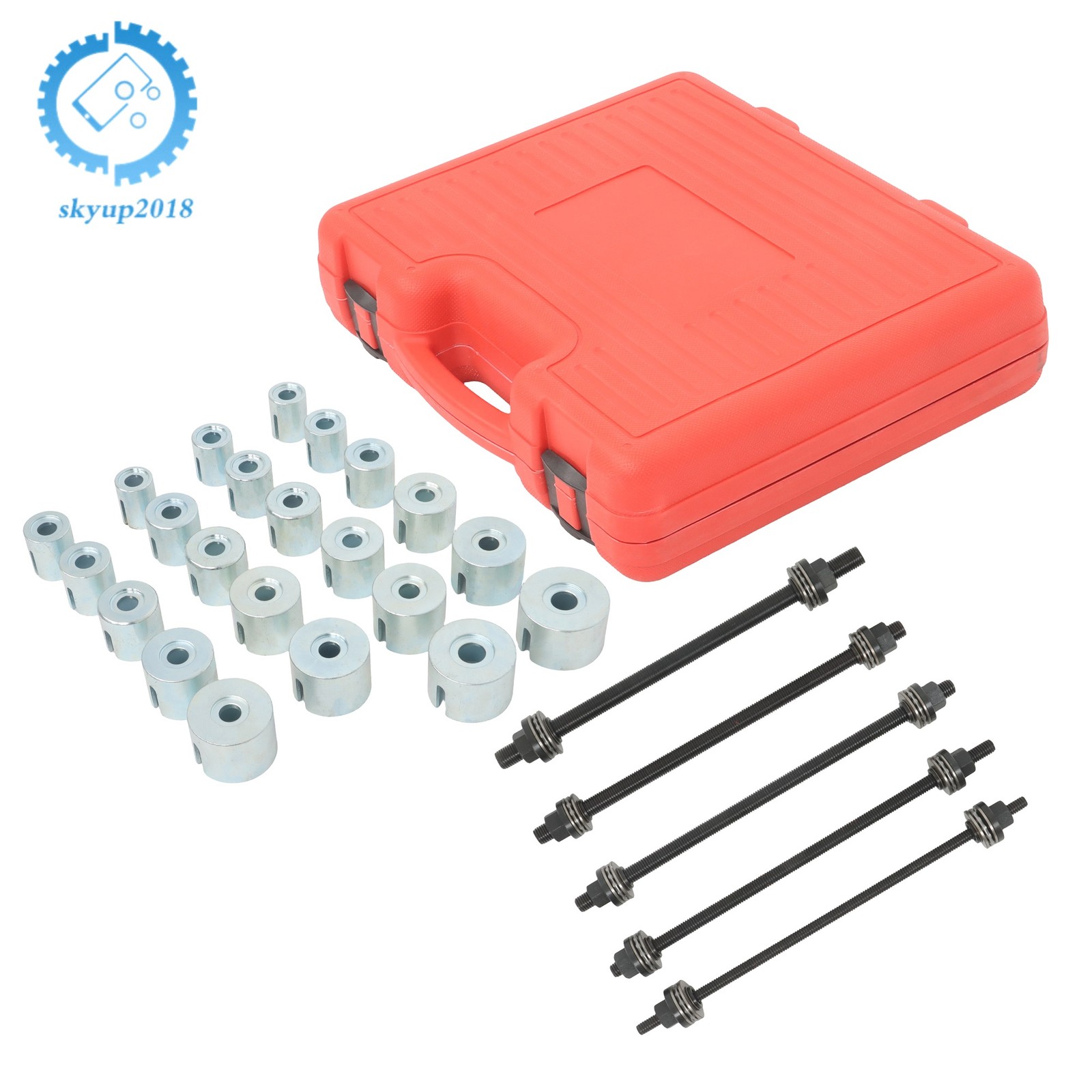 27Pcs Universal Press and Pull Sleeve Kit Bush Bearing Removal Insertion Tool