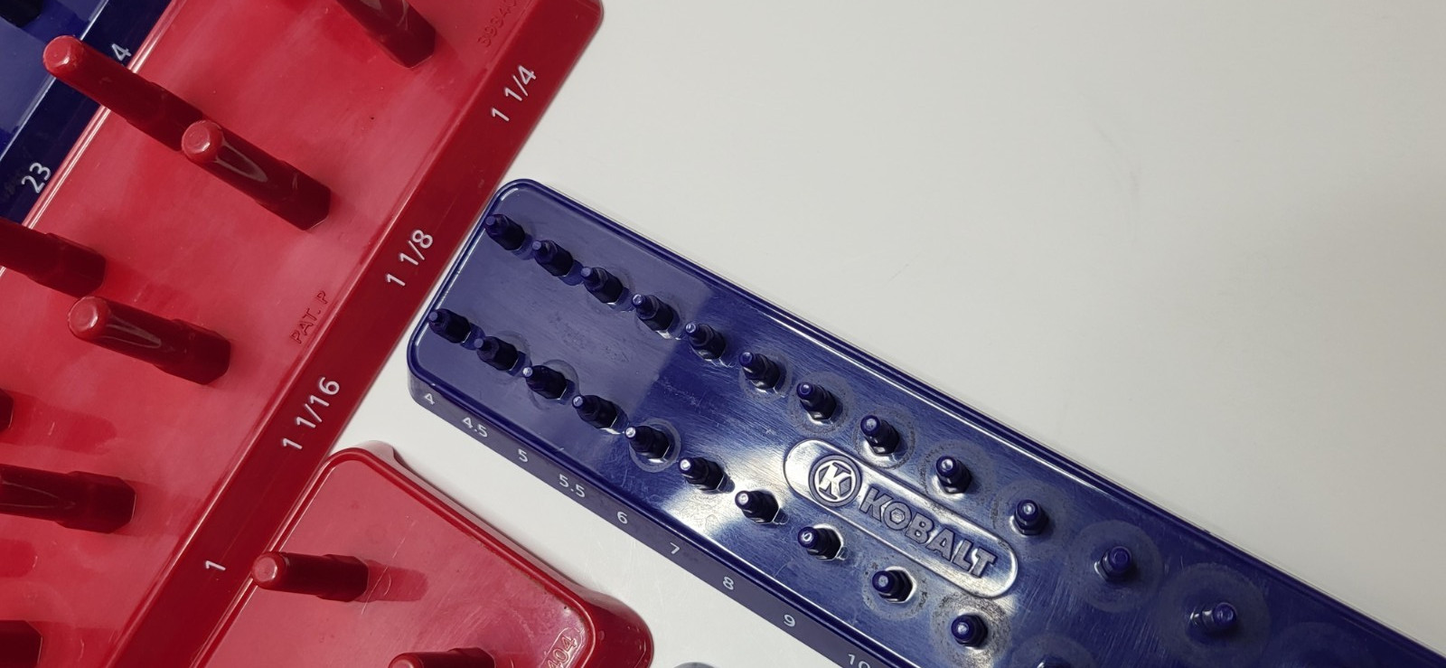 Kobalt Socket Storage Tray Organizers Lot of 5 SAE & Metric Hard Plastic Used