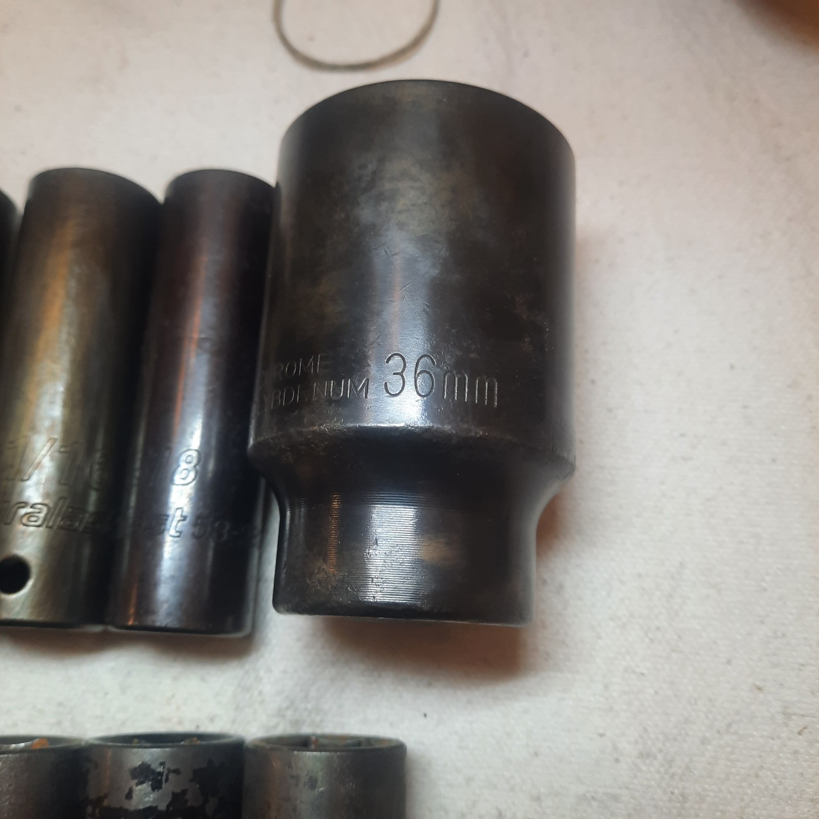 Duralast & Unbranded 11 pc 1/2 Dr Deep/Shallow imp sockets 36 19 17 mm & 1″-3/8