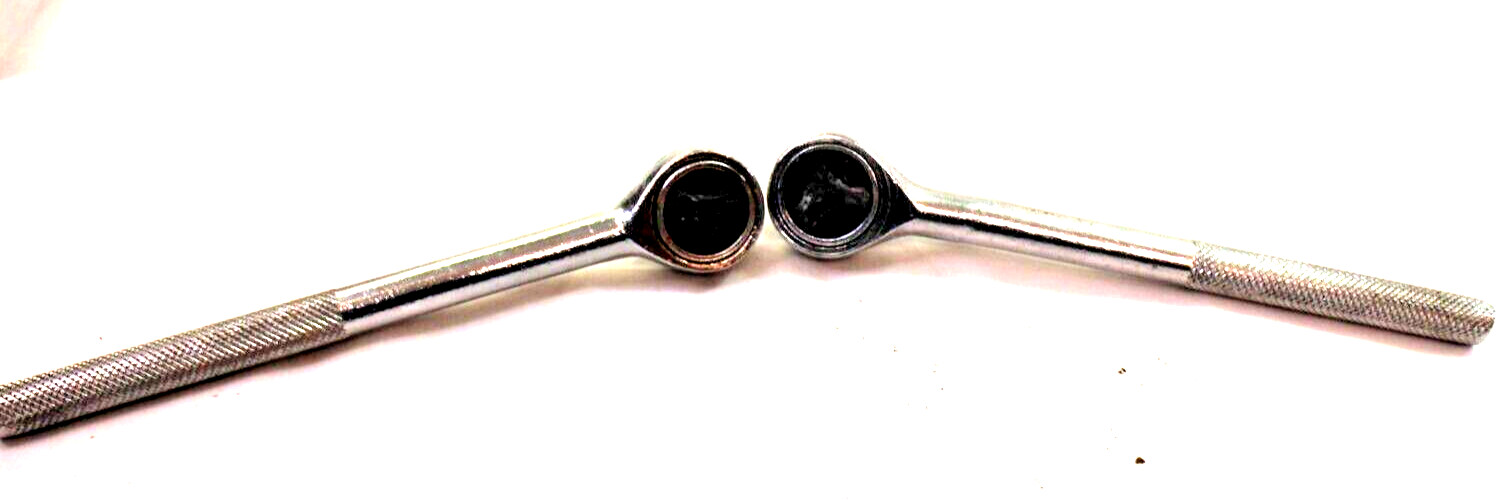 Lot of 2 Standard 3/8″ Reversible Chrome Generic Ratchets 7.25″