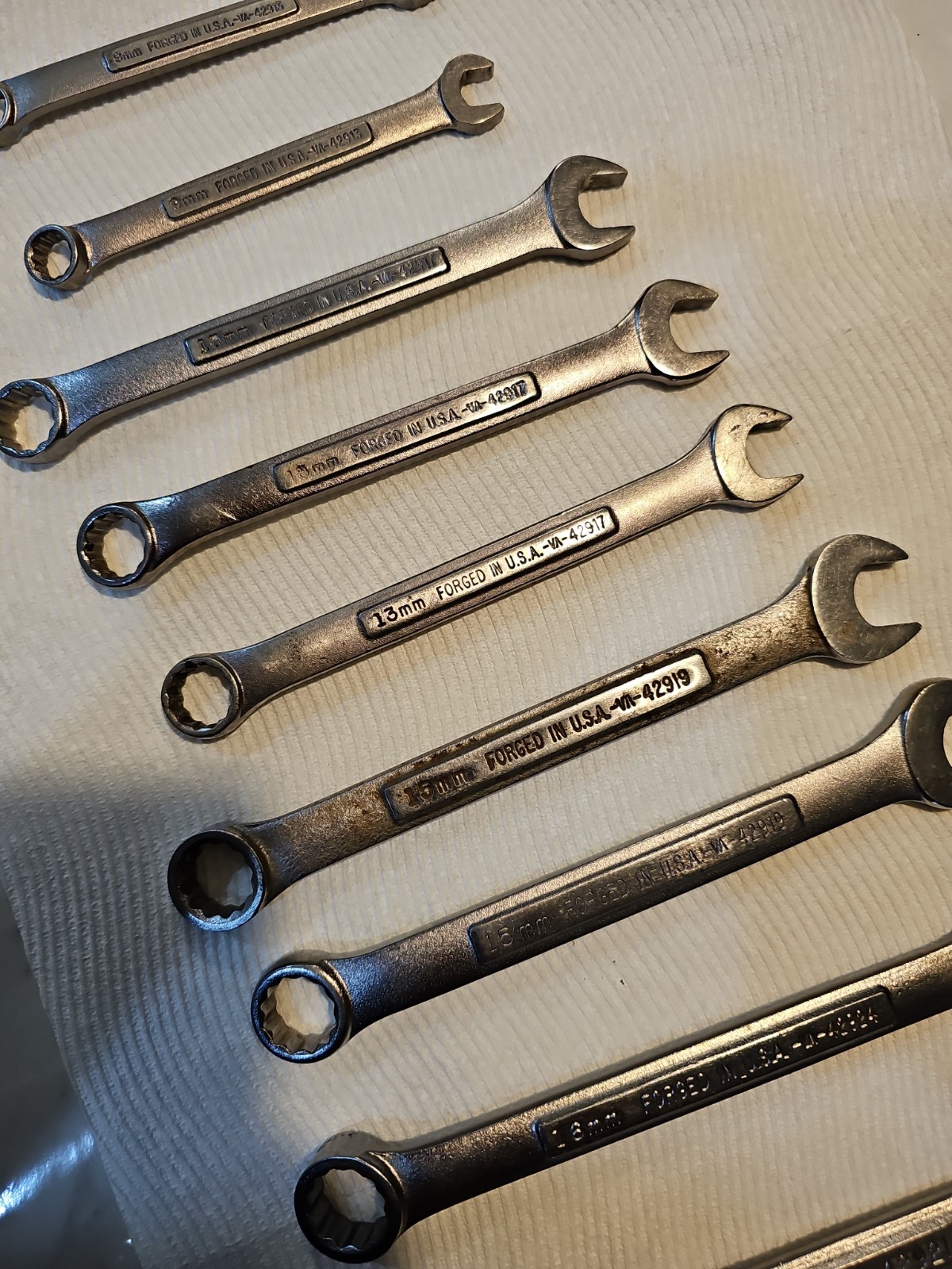 Vintage Craftsman USA VA Metric Wrench Multi-Lot 9mm 13mm 15mm 16mm 19mm 9-Pc