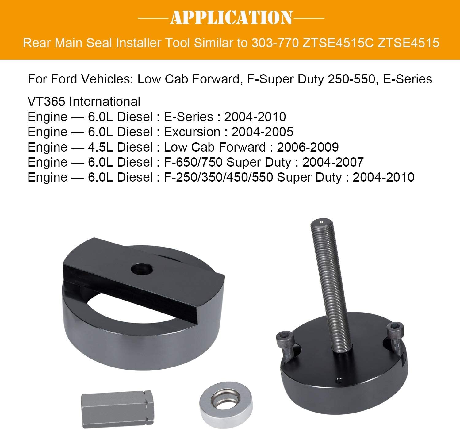 Crankshaft Front & Rear Main Seal Installer Tool 303-1259 303-770 for Ford 6.4L