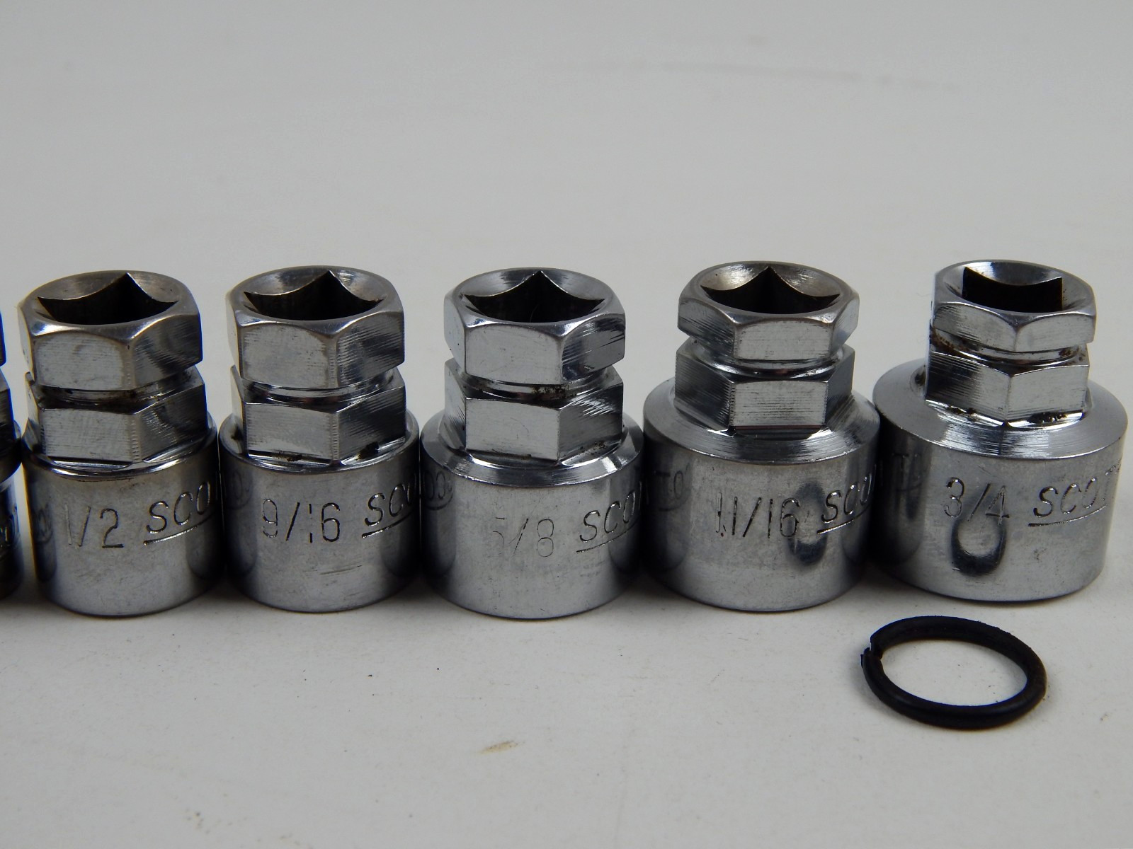 Scottools Low Clearance Profile Socket Set 3/8″ Dr. 5/8″ Hex Dr. 7/32″ to 3/4″