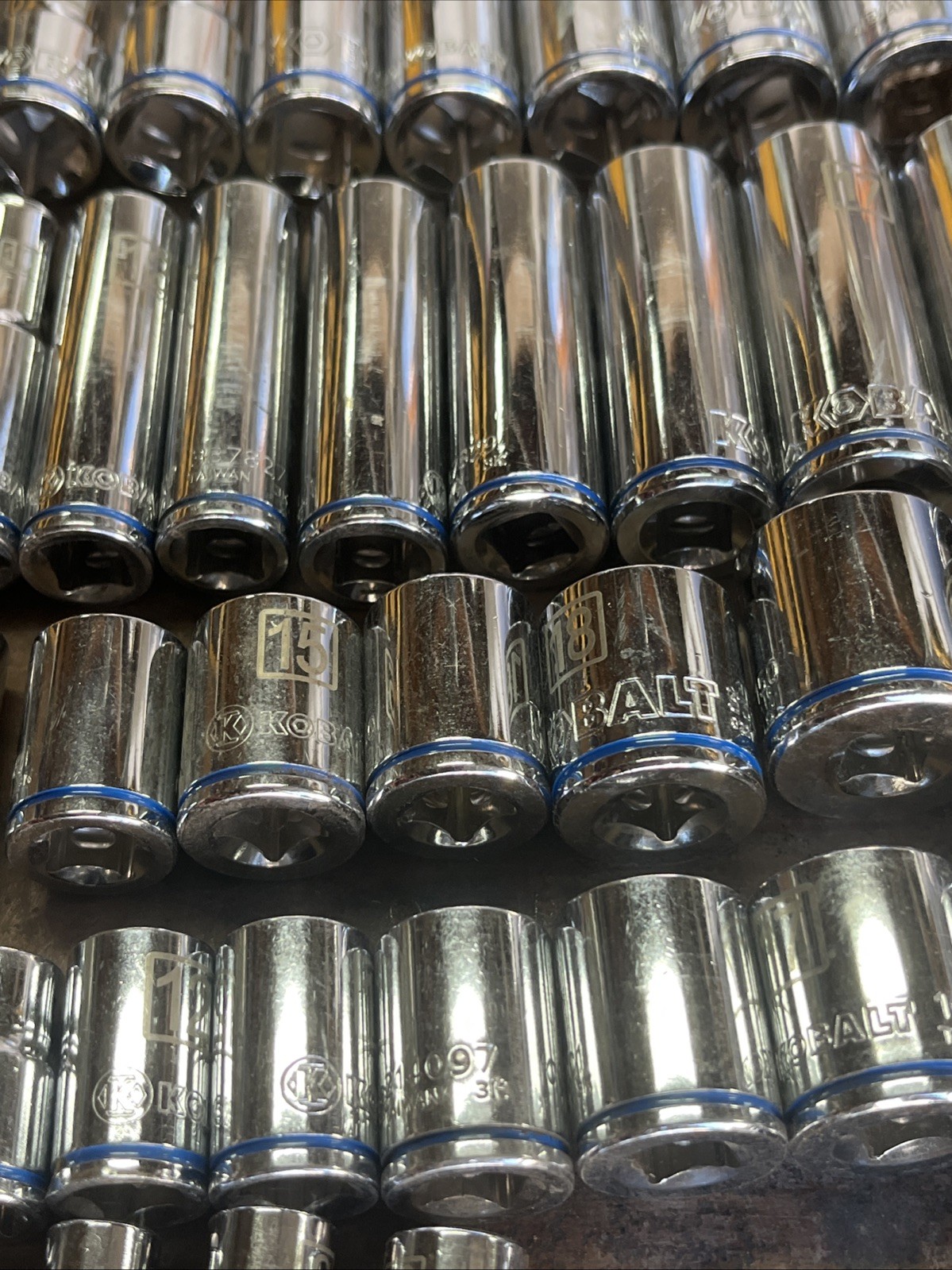 🔥 Kobalt 1/4 3/8 1/2 Drive 55 Piece 6 & 12 Point Short Mid Deep Socket Set Lot