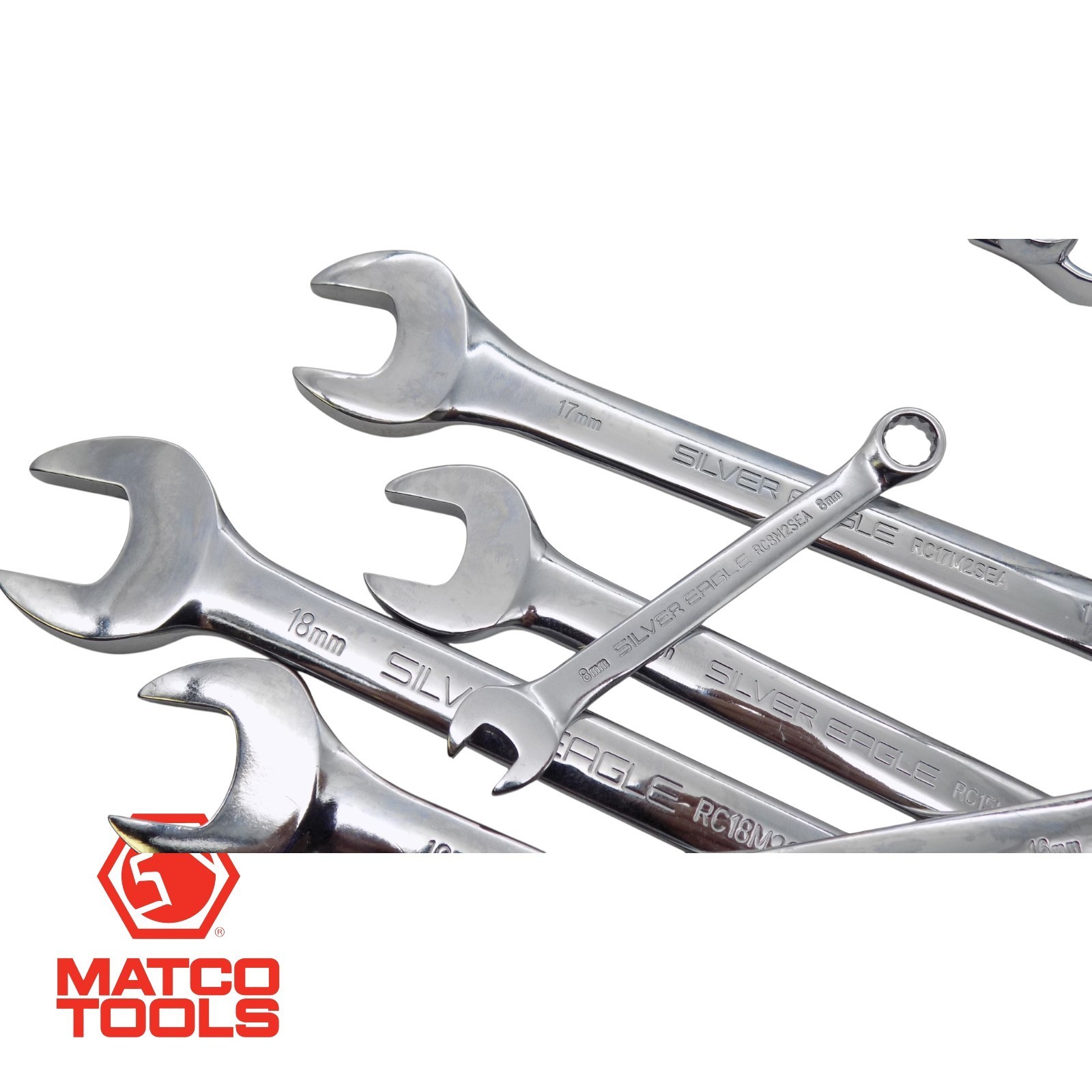 Matco 12 pc. 12 Pt. Metric Combination Wrench Set 8mm-19mm Silver Eagle NOS