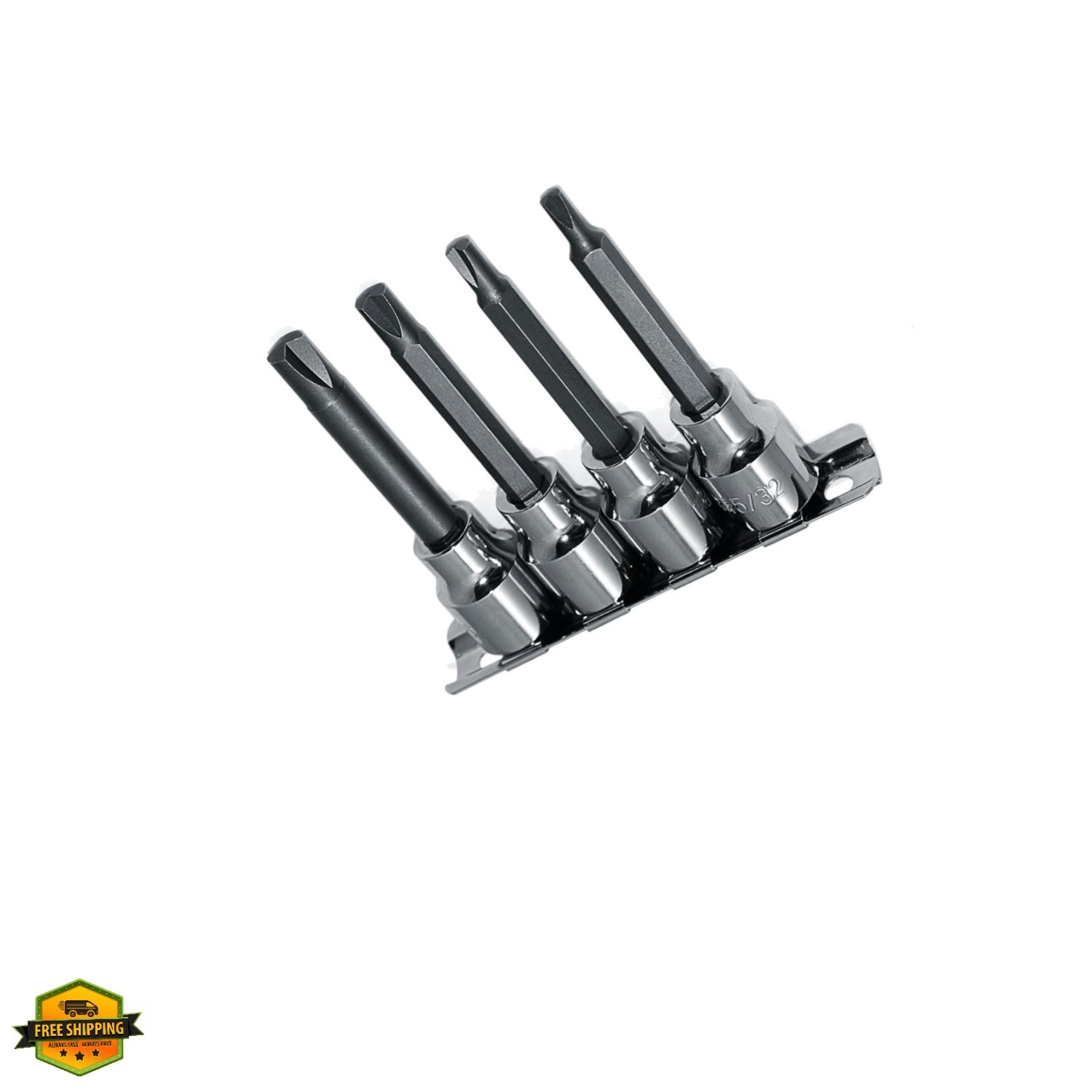 8755 4-Piece Clutch-Head Bit Socket Set