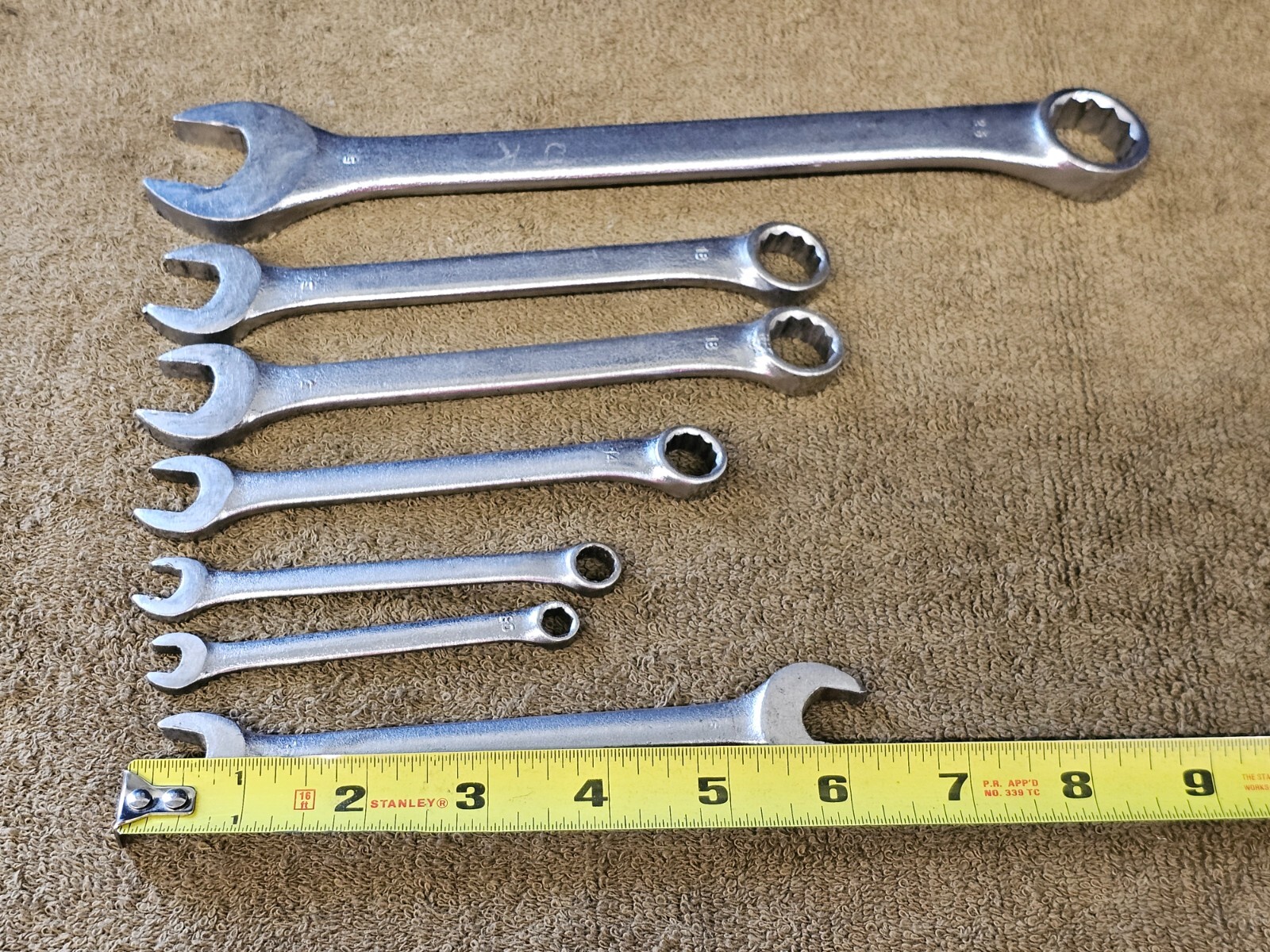 7 Pro America Combination Wrench Set Sae 13/16 9/16 7/16 5/16 1/4 1/2 7/16″ USA