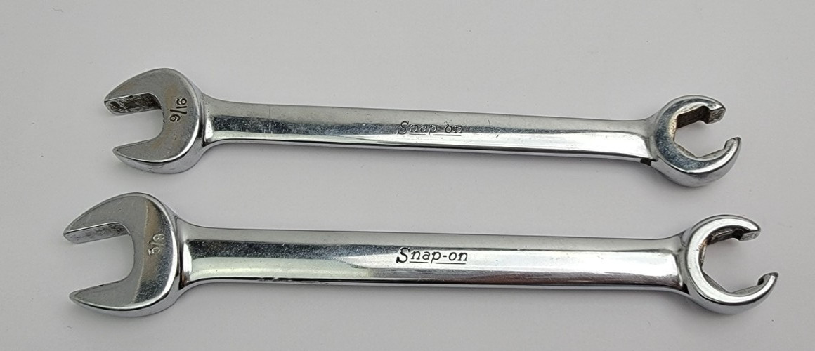 Snap-On USA 2pc Flare Nut Combination Wrench Lot Set, RXS20, RXS18