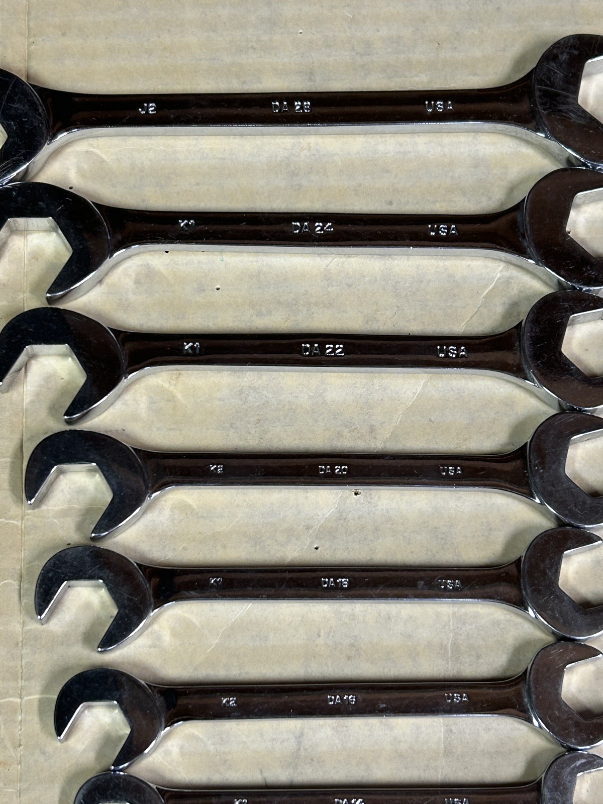 Mac Tools 8 PC SAE Angle Head Open End Wrench Set