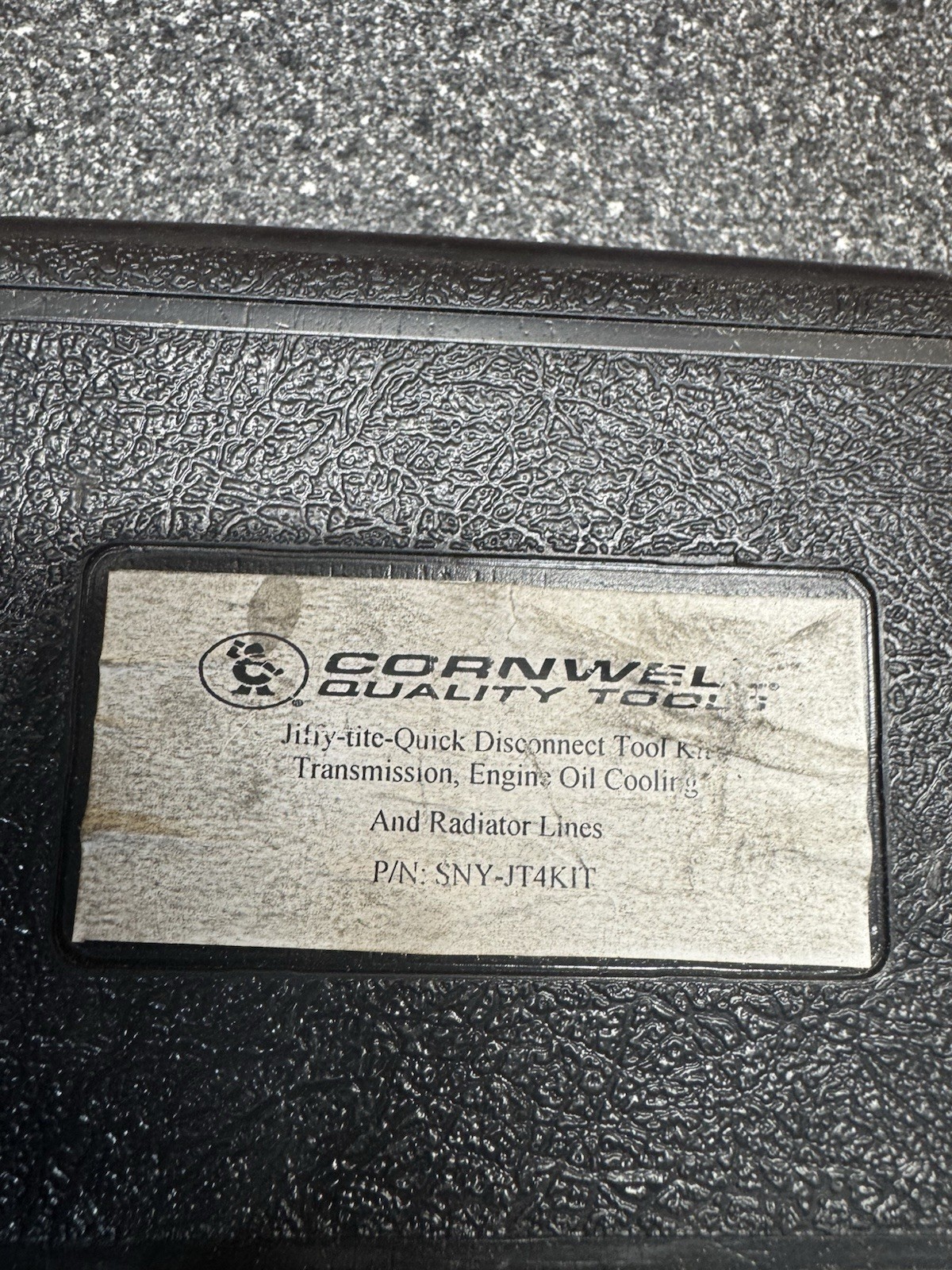 Cornwell Jiffy-tite Disconnect Set SNY-JT4KIT