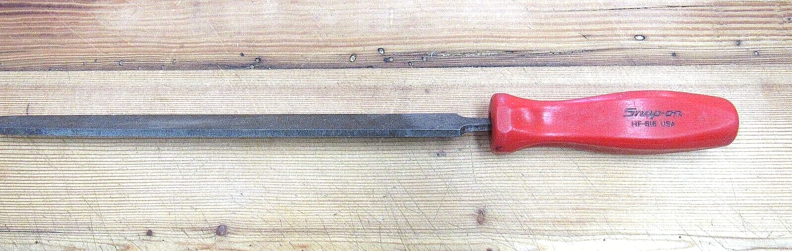 SNAP-ON Red Handle File HF-616 USA W/ SIMONDS NUCUT MILL 8D FILE IN GOOD CONDITI