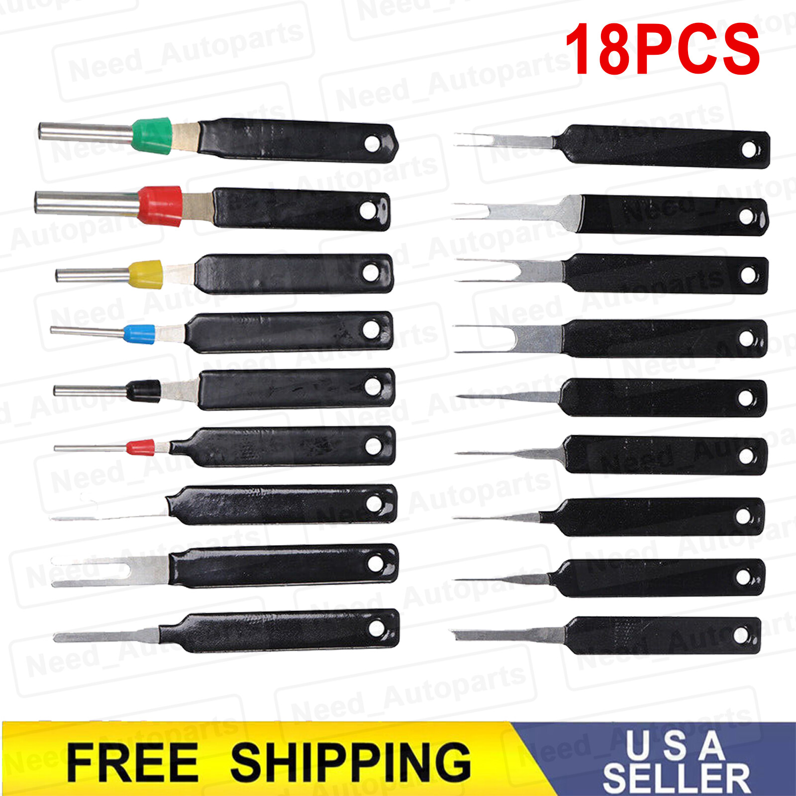 18pcs Terminal Removal Tool Car Wire Harness Plug Terminal Extractor Crimp Pin