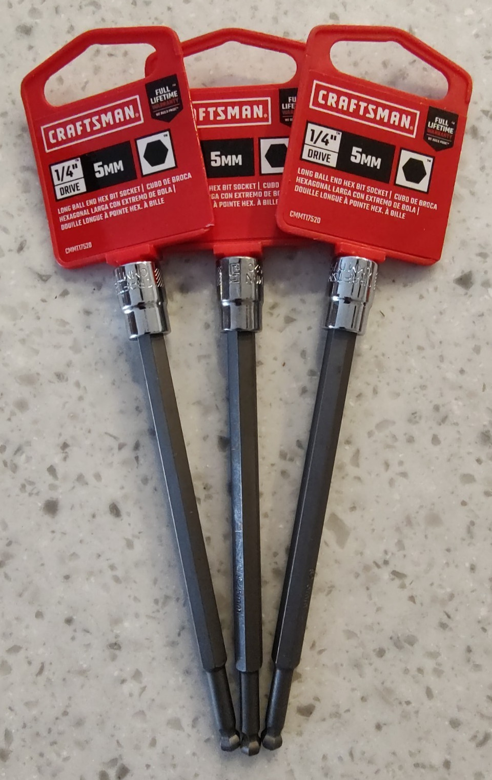 3 CRAFTSMAN 1/4-in Drive 5mm Hex Bit Socket – 5 MM MILLIMETER