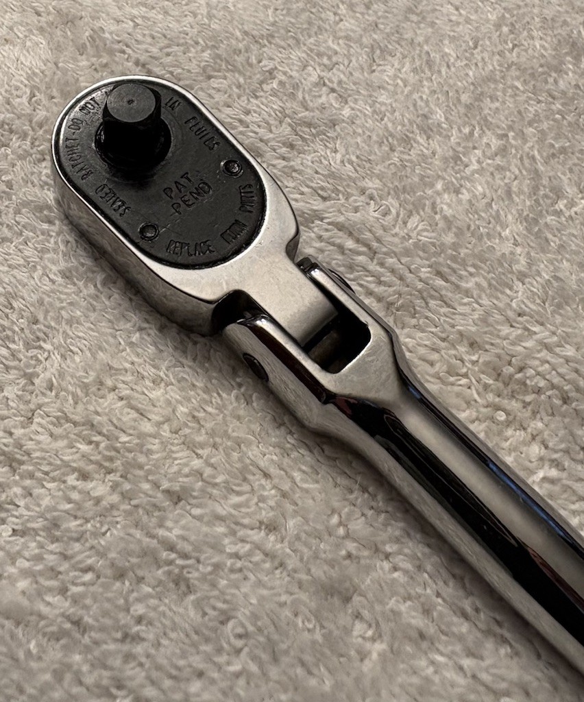 Snap On 1/4” Drive Flex Head Extra Long Hard Handle Ratchet