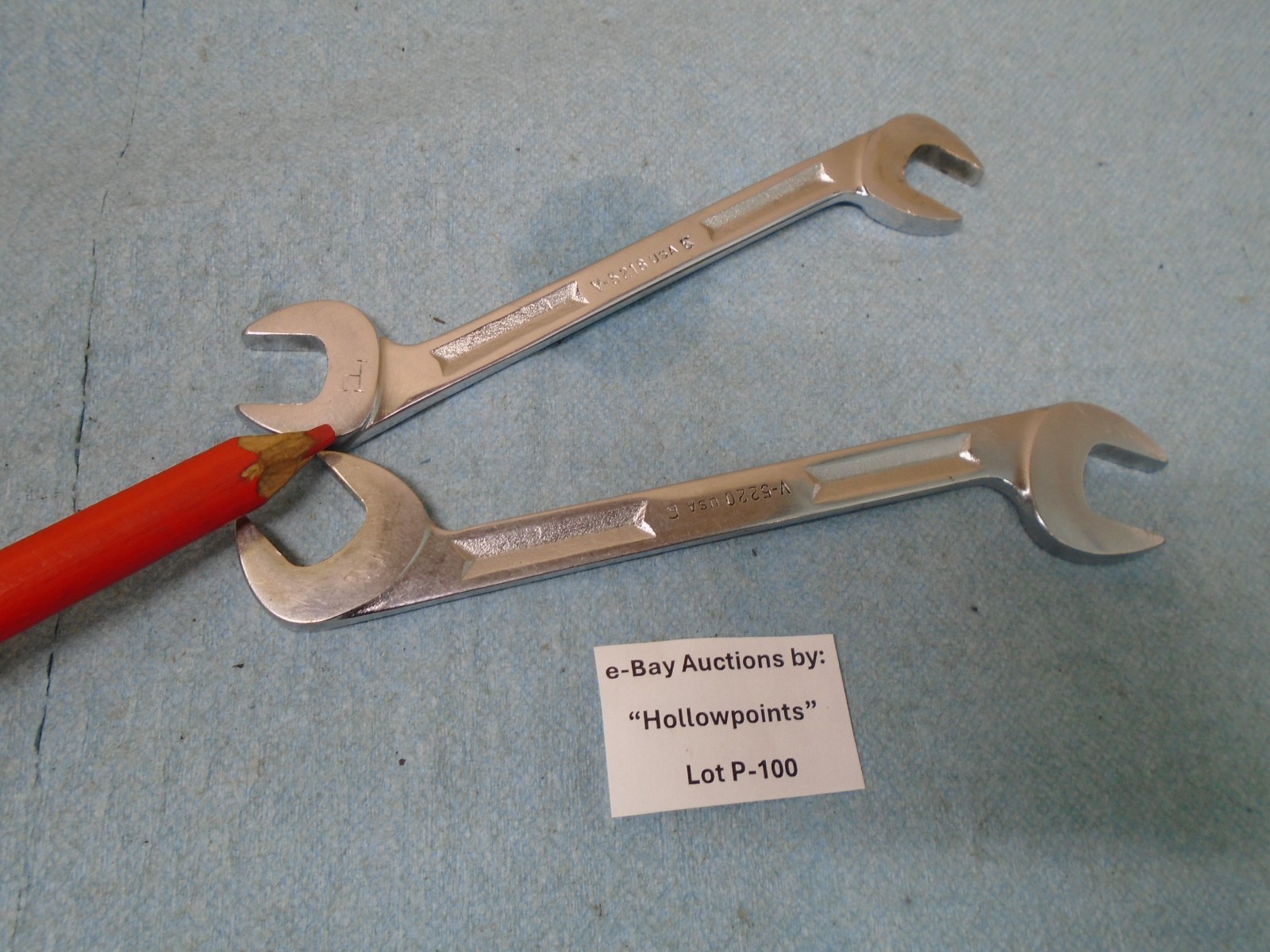 1956 Snap-On lot of 2 Angle Wrench 9/16″ & 5/8″ 4-Way Snap On V-5218 V-5220 P100