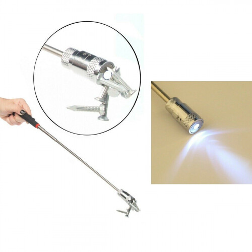Magnetic Telescopic Extendable Pick-Up Rod Stick Handheld Tool with LED Light
