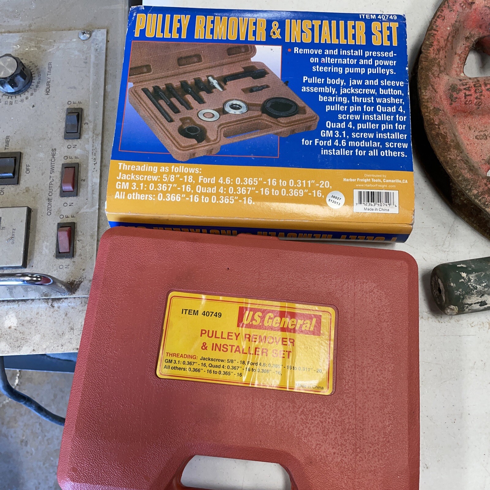 US General 40749 PULLEY REMOVER AND INSTALLER SET Vintage/Complete