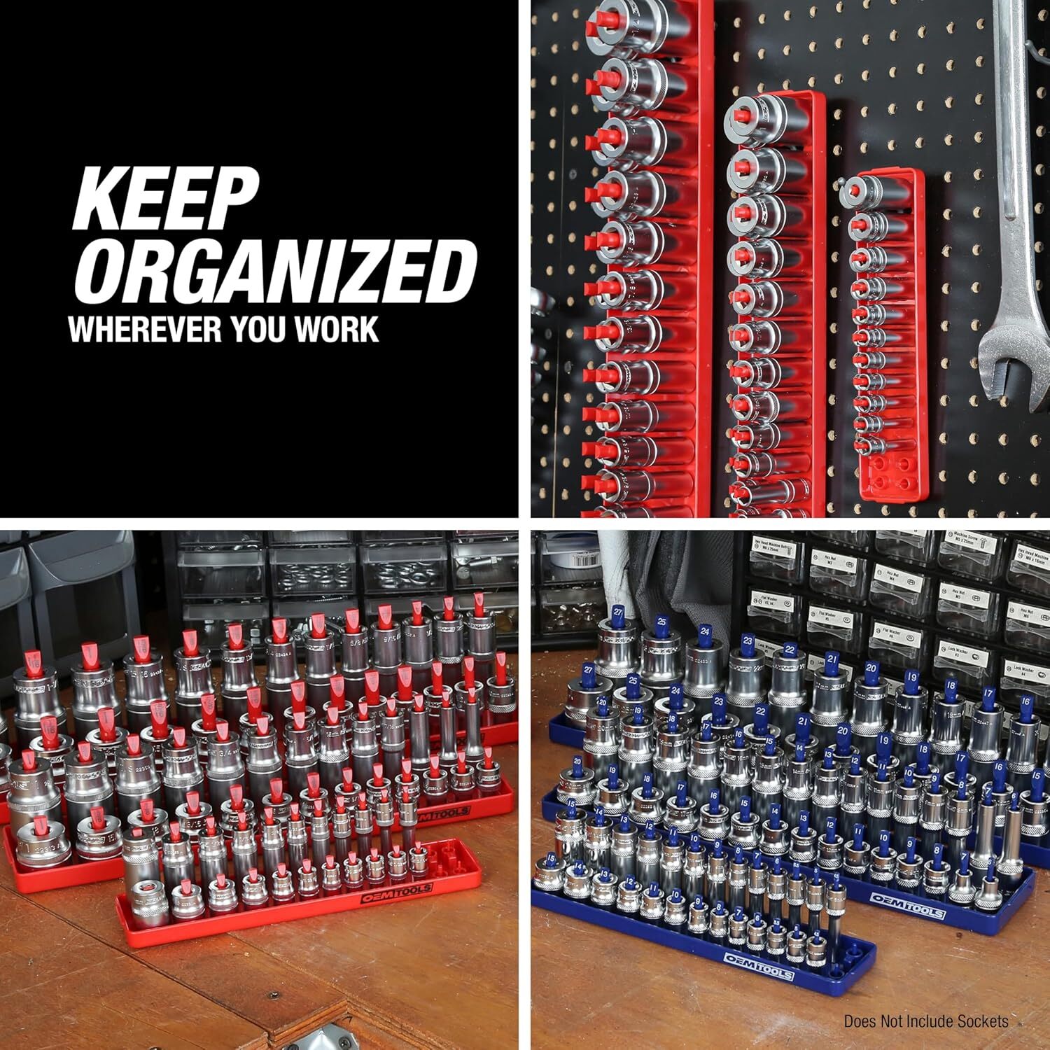 OEMTOOLS 22237 6 Piece SAE and Metric 6 PC Set Metric, Red Blue