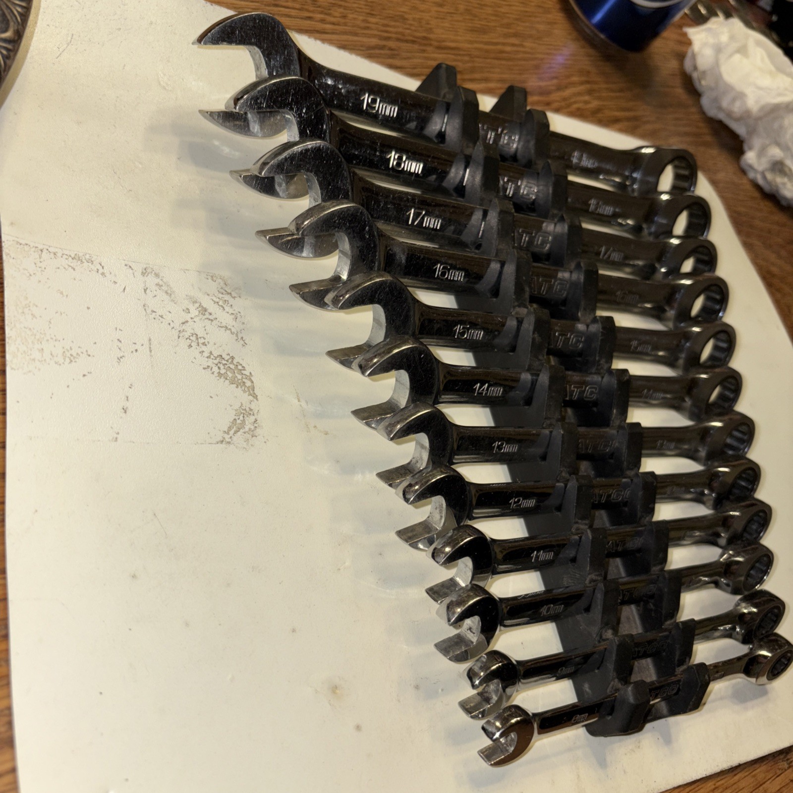 Matco Ratcheting Wrench Set 8mm Up Too 19mm 12-Piece Set In Excellent Condition!