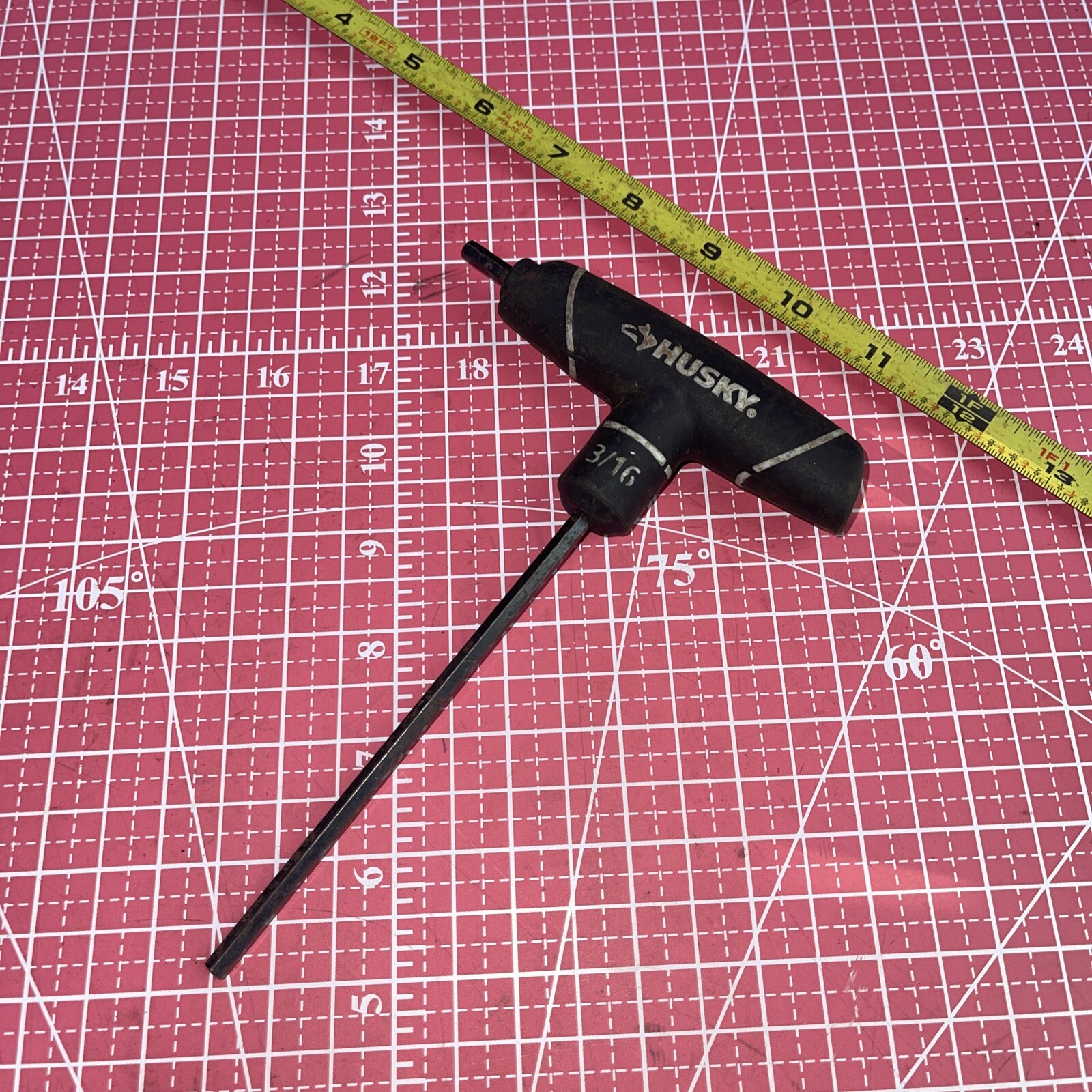 Husky 3/16 In SAE Allen Hex T Handle Key Dual Tip Lifetime Warranty Home Depot