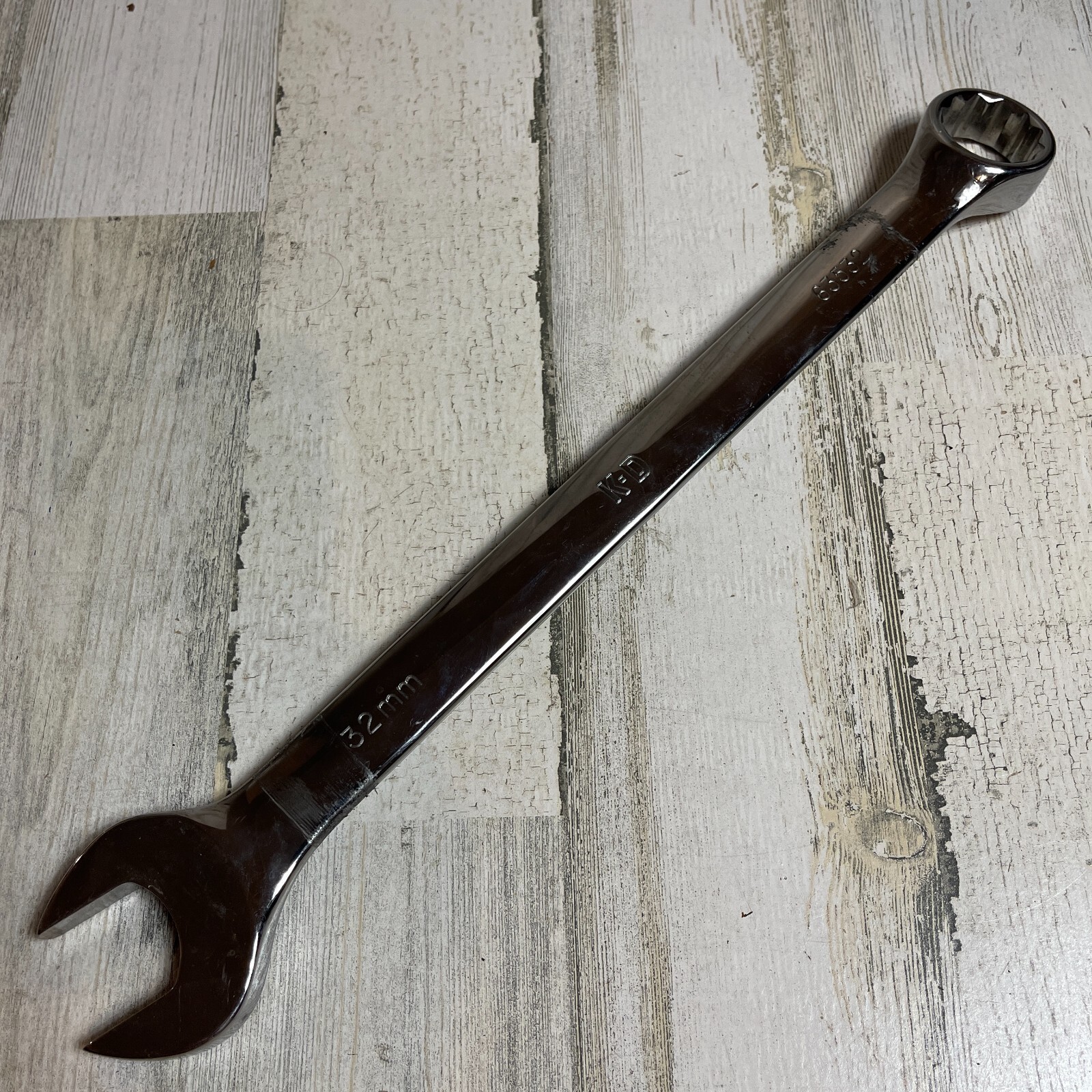 «K-D» Polished Chrome Combination Wrench, «32MM» USA 12pt, Part # 63532 KD