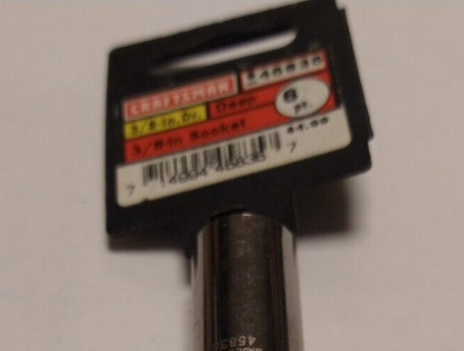 Craftsman 3/8″ Drive 3/8″ 6 Pt Deep Socket SAE Easy Read 45835 USA NOS