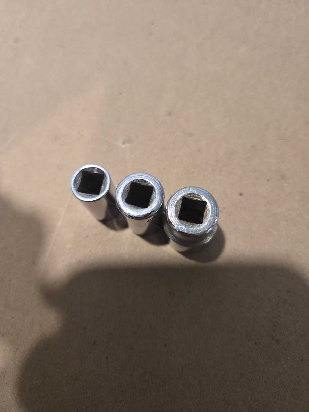 Snap On 1/4″ Drive 1/4″,5/16″,3/8″ 8PT SAE Chrome Double Square Sockets USA Lot