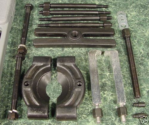 14pc GEAR and BEARING SEPARATOR KIT & Case Heavy Duty Pulley Puller Heat Treated