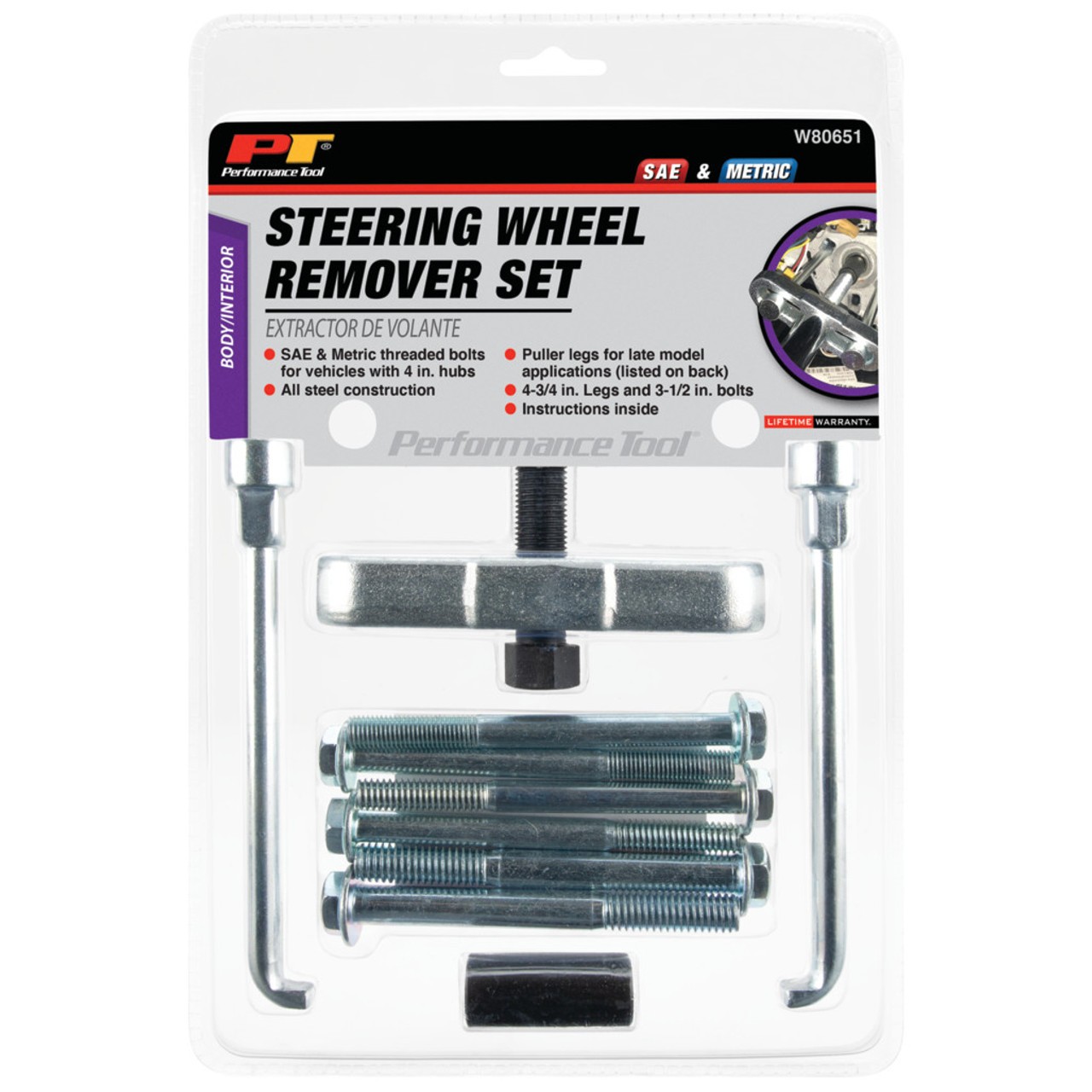 Performance Tool W80651 Steering Wheel Puller Set