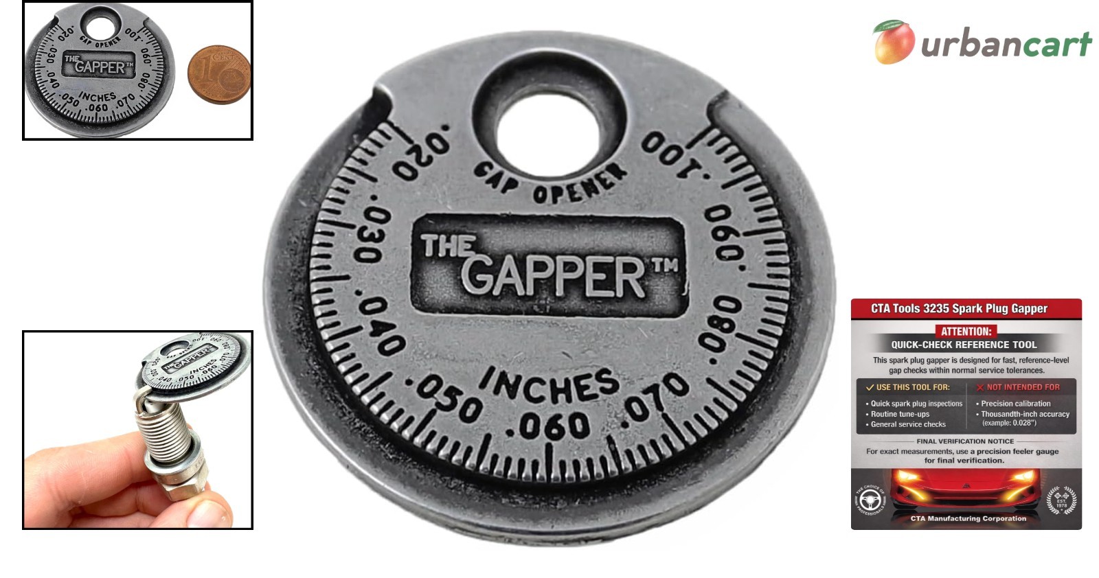 3235 Coin-Style Spark Plug Gapper – Quick Check Tool for Automotive Maintenance