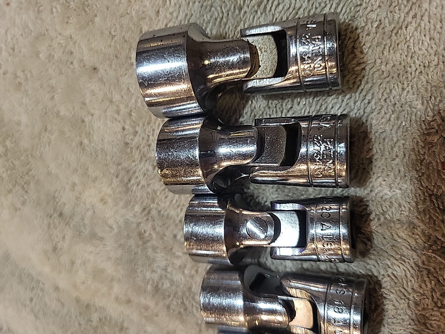 Snap On 3/8” Dr. 6 Pc. 7/16″- 3/4″ Shallow 6 Pt. Universal Socket Set 206AFS