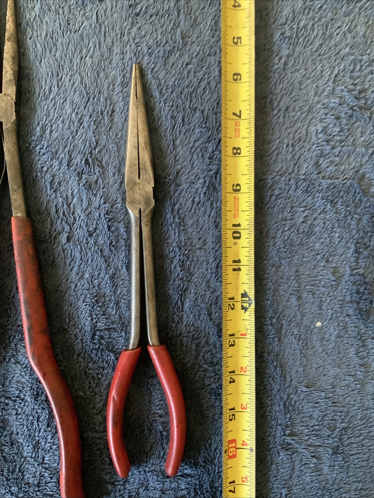 Snap On/ Blue Point 3pc Pliers….hard To See Logos…..see Descrip, One Has Bend
