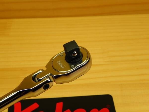 Ko-ken 2774PS-3/8 3/8″ Drive Flex-Head Short Ratchet Handle 4-23/32″ Length