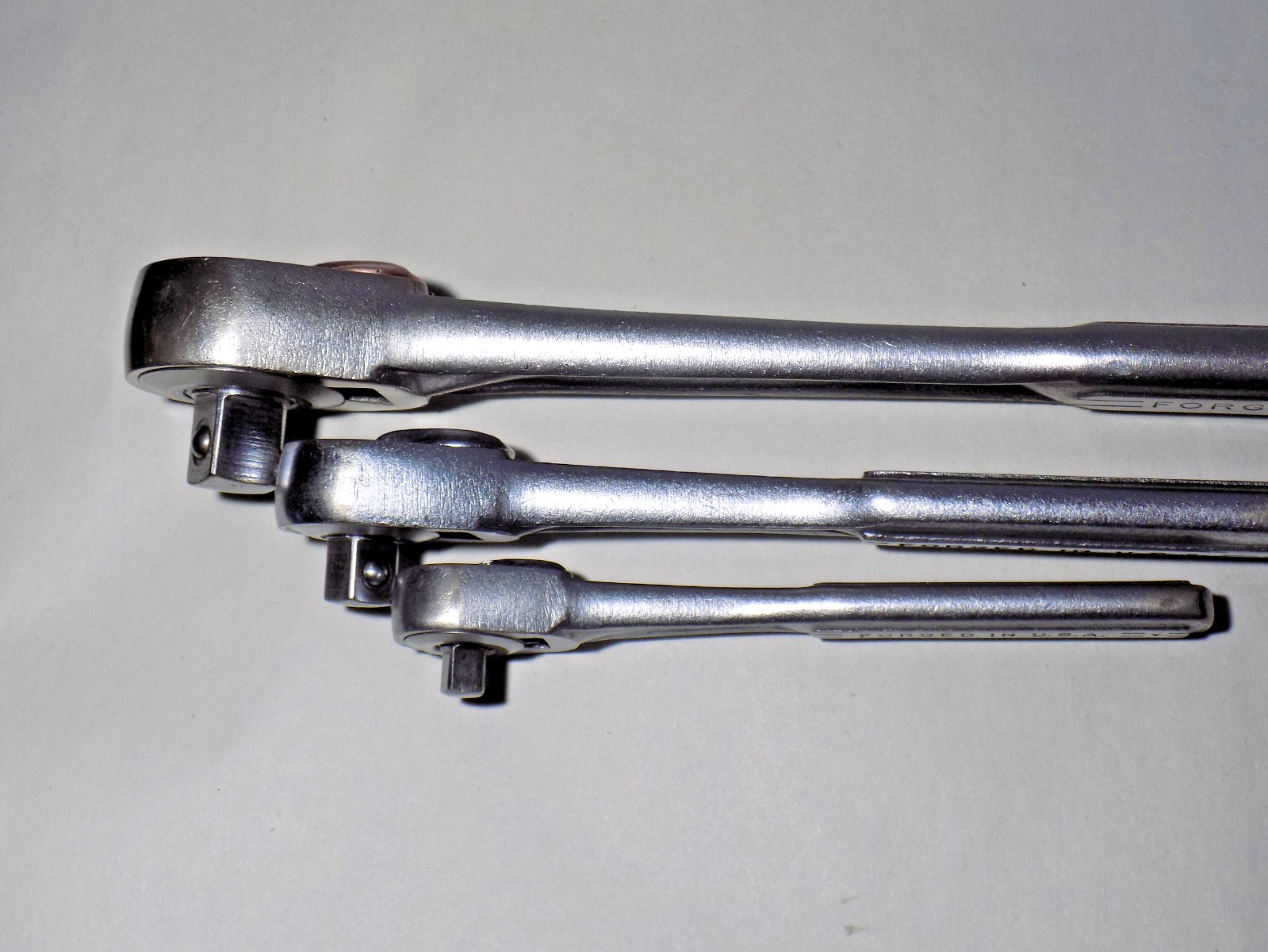 (3)Nice Flying V Craftsman Ratchets1/4″-1/2″-100% Smooth Crisp Action-No Etching