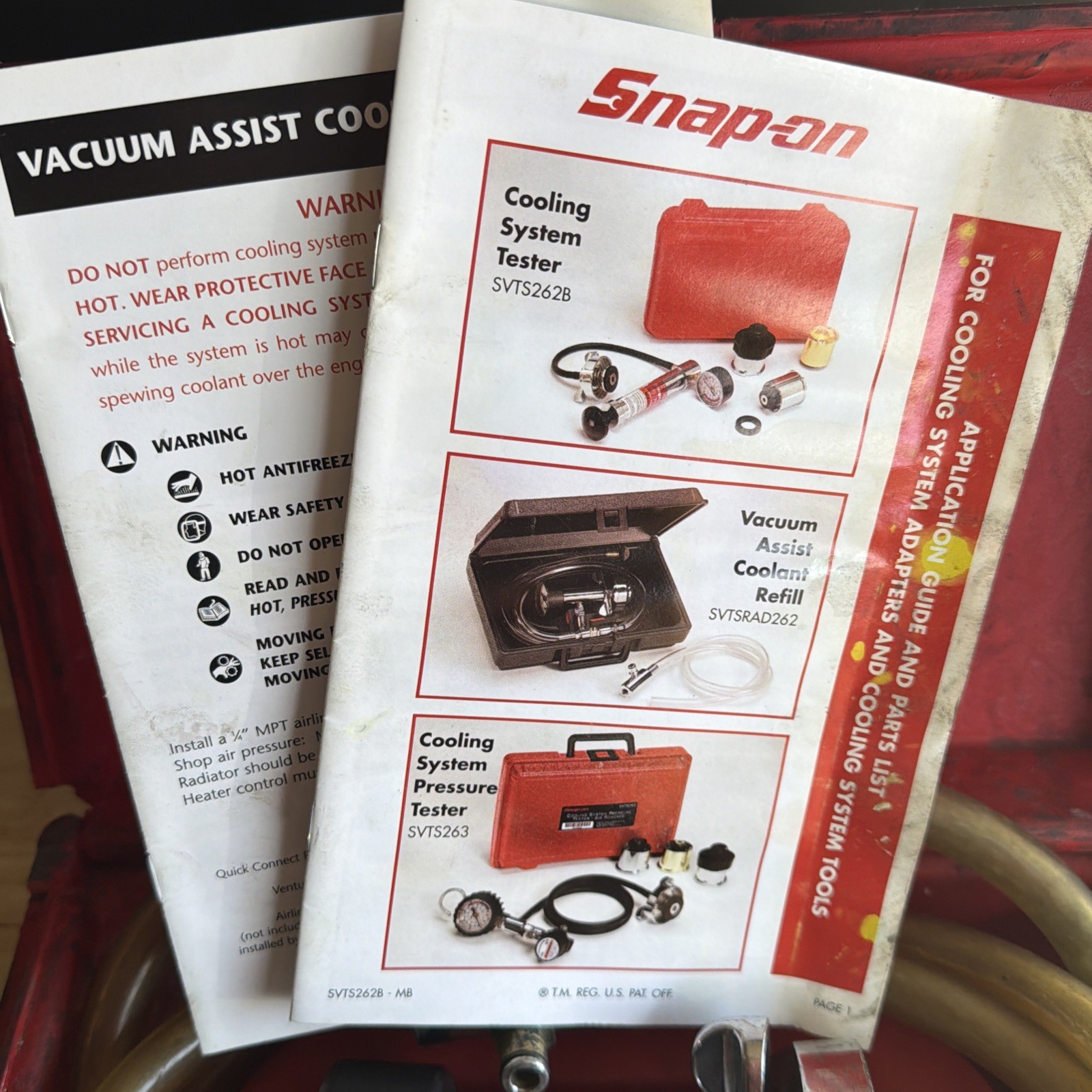 Snap On Tools Vacuum Cooling System Filler SVTSRAD262