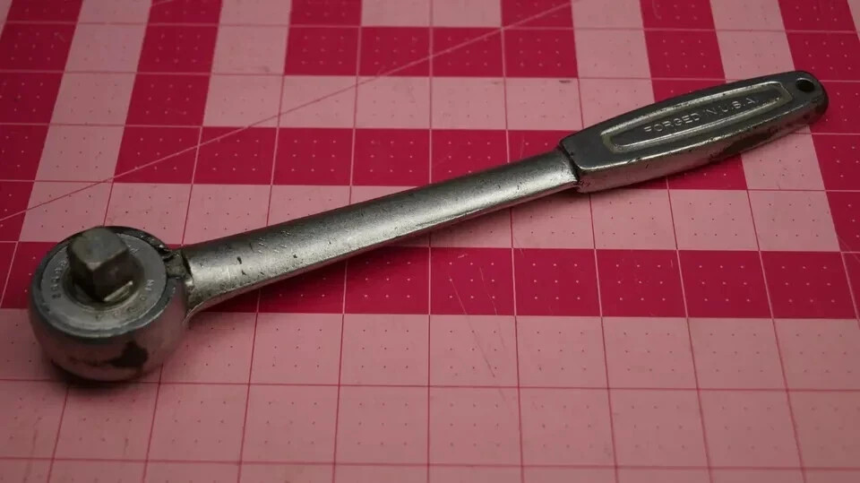 Vintage Wizard Forged in USA 1/2″ Drive Ratchet Model H2833 10-1/4 long