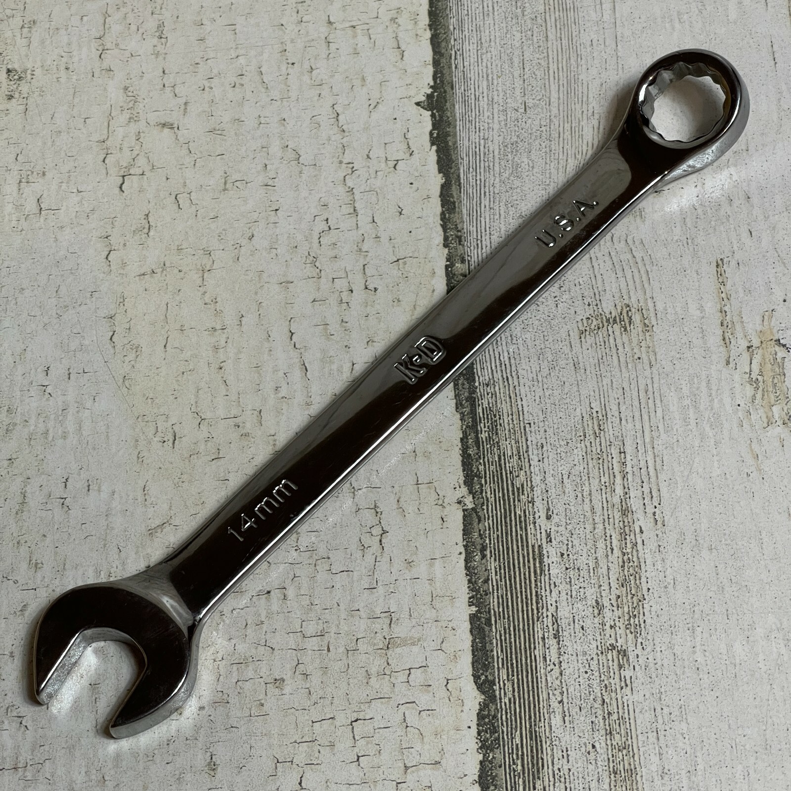 U.S. ARMY SURPLUS – KD 14MM COMBINATION WRENCH 12pt 63514 MADE IN USA Polished