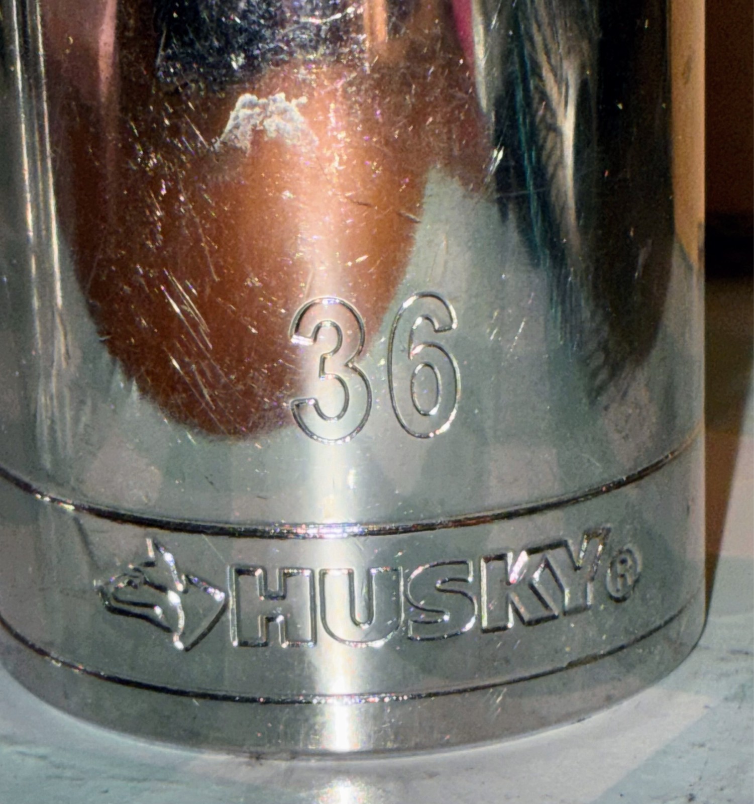 Husky Socket, 1/2″ Drive, 36 metrics,12 point Deep single socket