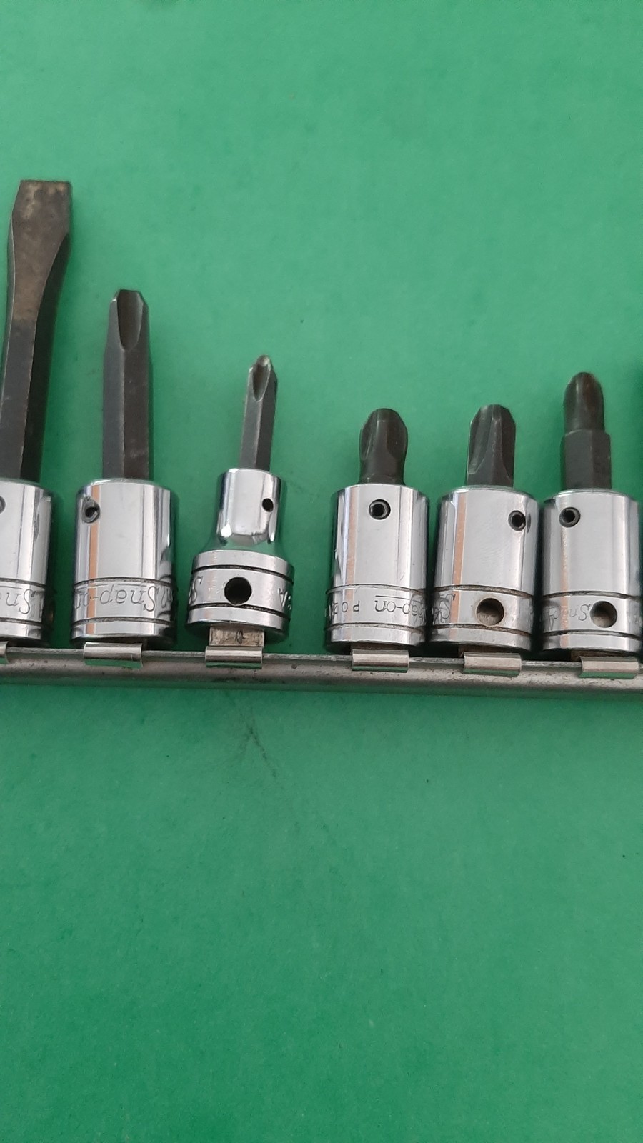 13pc Snap-on Phillips Flat Tip Slotted Head Bit Driver Socket Set 3/8″ Drive